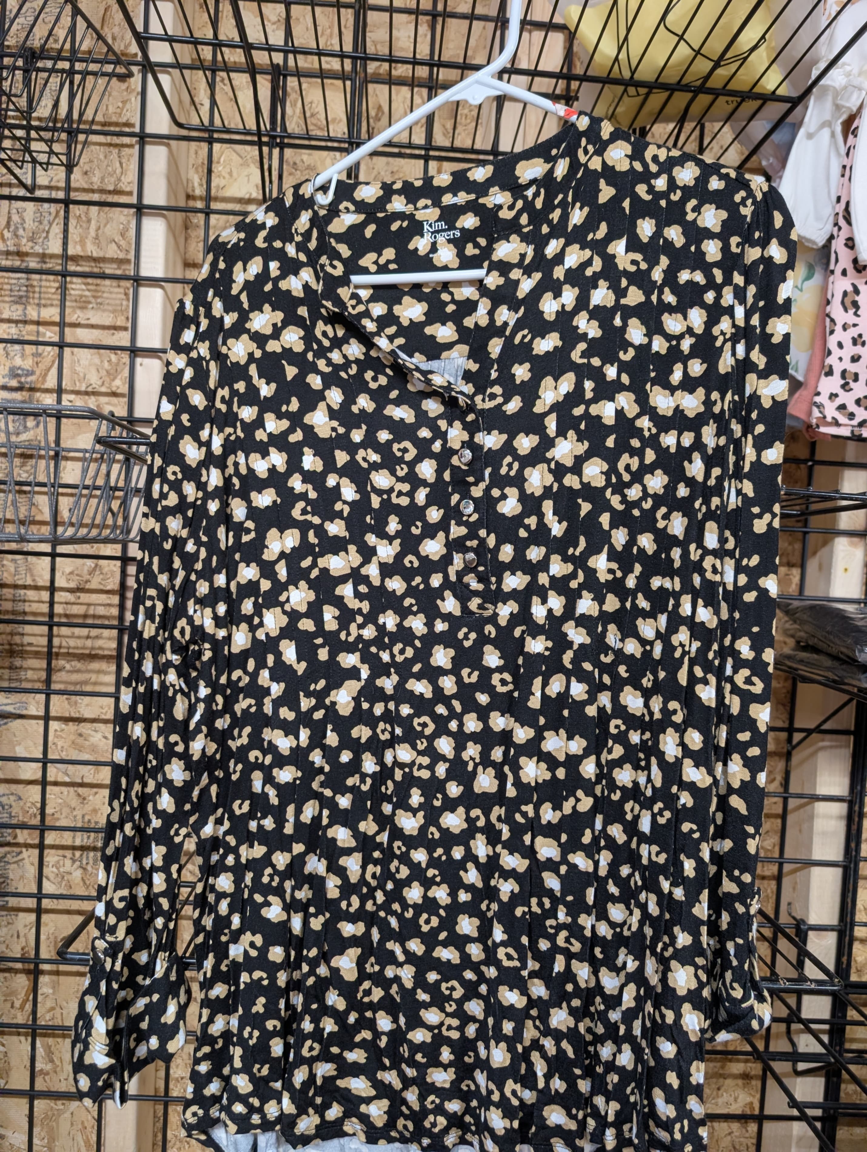 Kim Rogers Women's Floral Blouse XL - Thumbnail 2