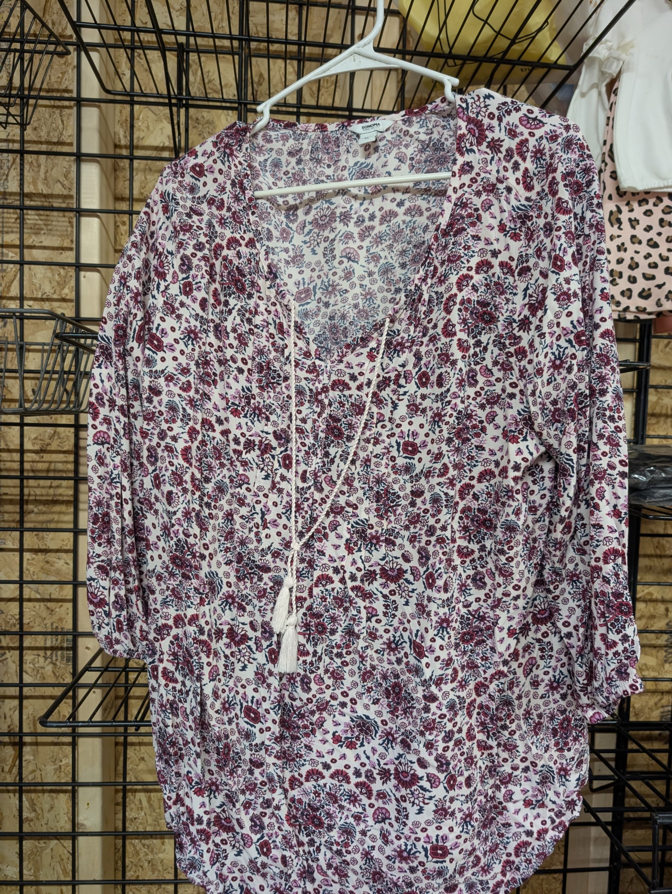 Sonoma Floral Print Blouse XL - Thumbnail 2