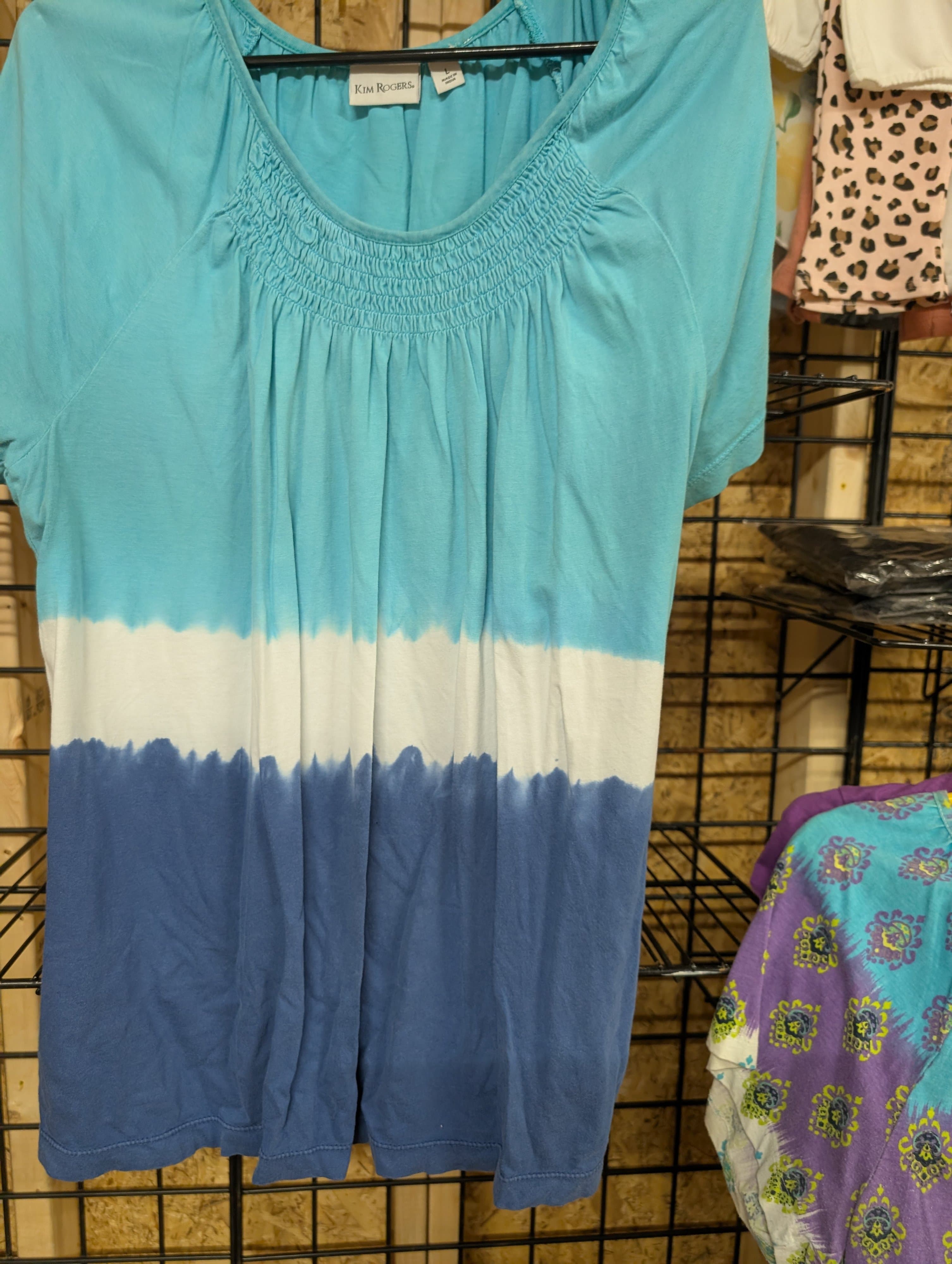 Kim Rogers Women's Tie-Dye Top Size L - Thumbnail 2