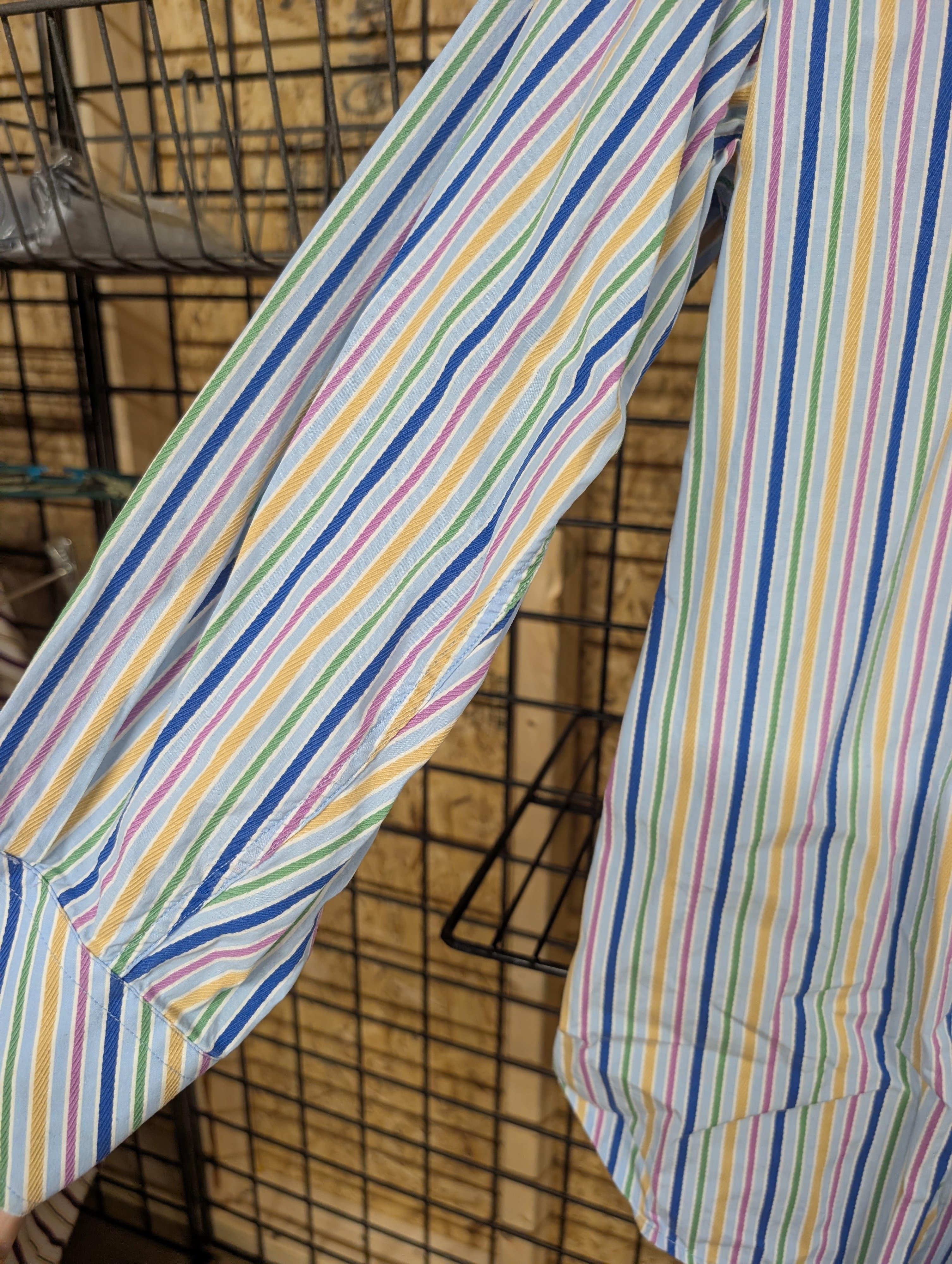 Tommy Hilfiger Multicolor Striped Button-Up Shirt Size M - Thumbnail 2