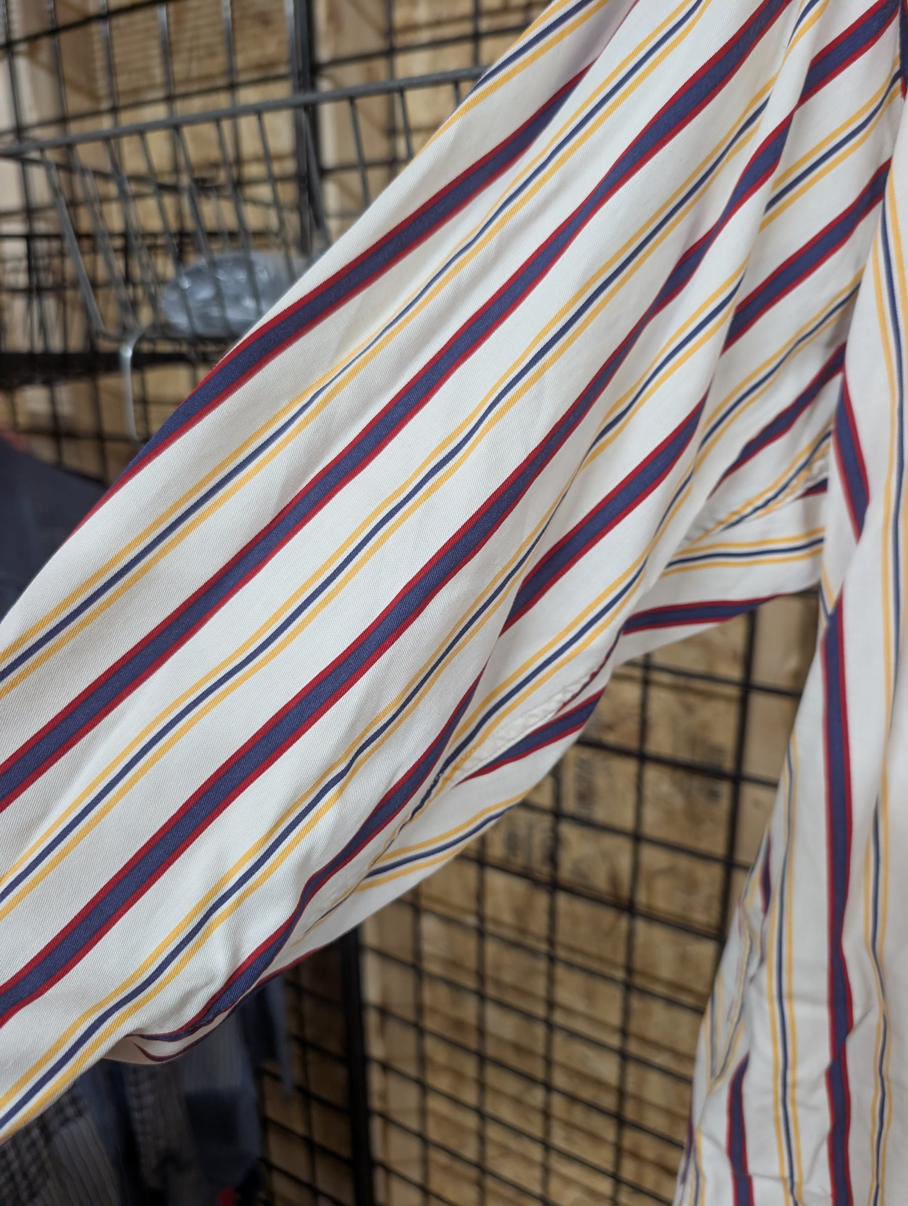 Nautica Striped Button-Up Shirt M - Thumbnail 2