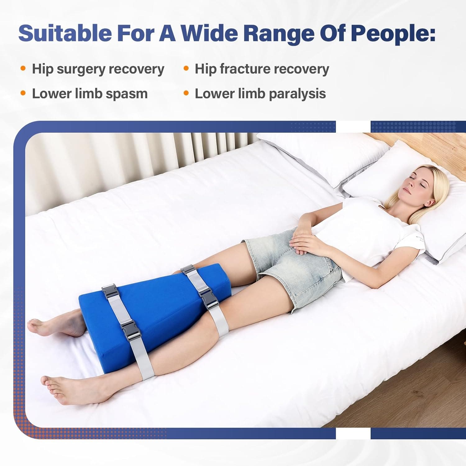 Blue Memory Foam Leg Positioner Pillow - Thumbnail 6