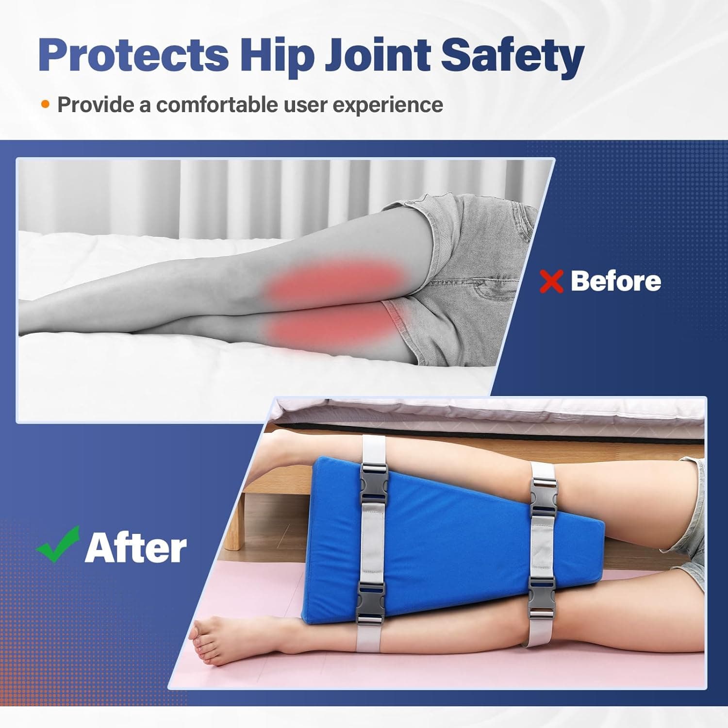 Blue Memory Foam Leg Positioner Pillow - Thumbnail 4