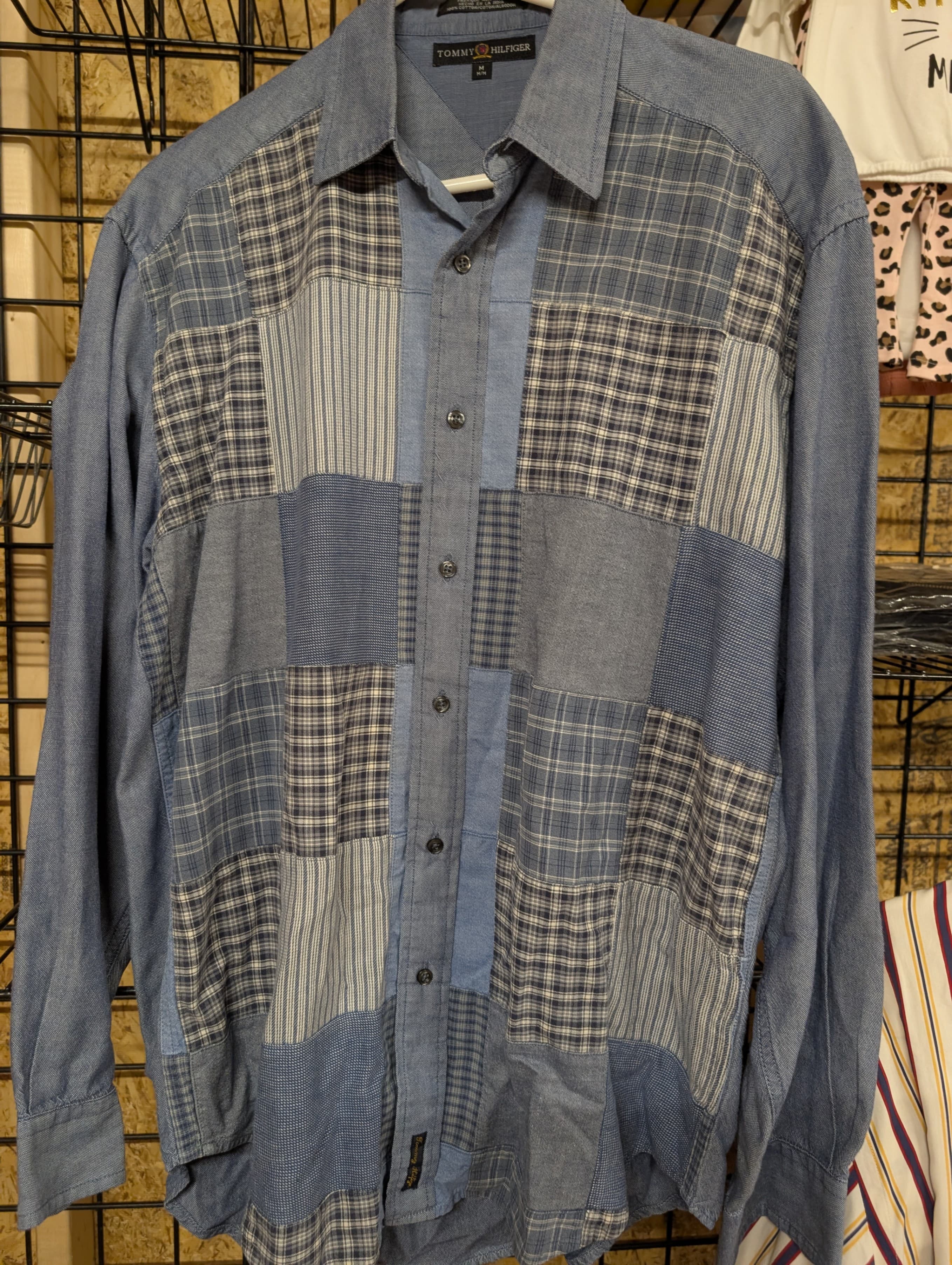 Tommy Hilfiger Patchwork Denim Shirt Medium - Thumbnail 2