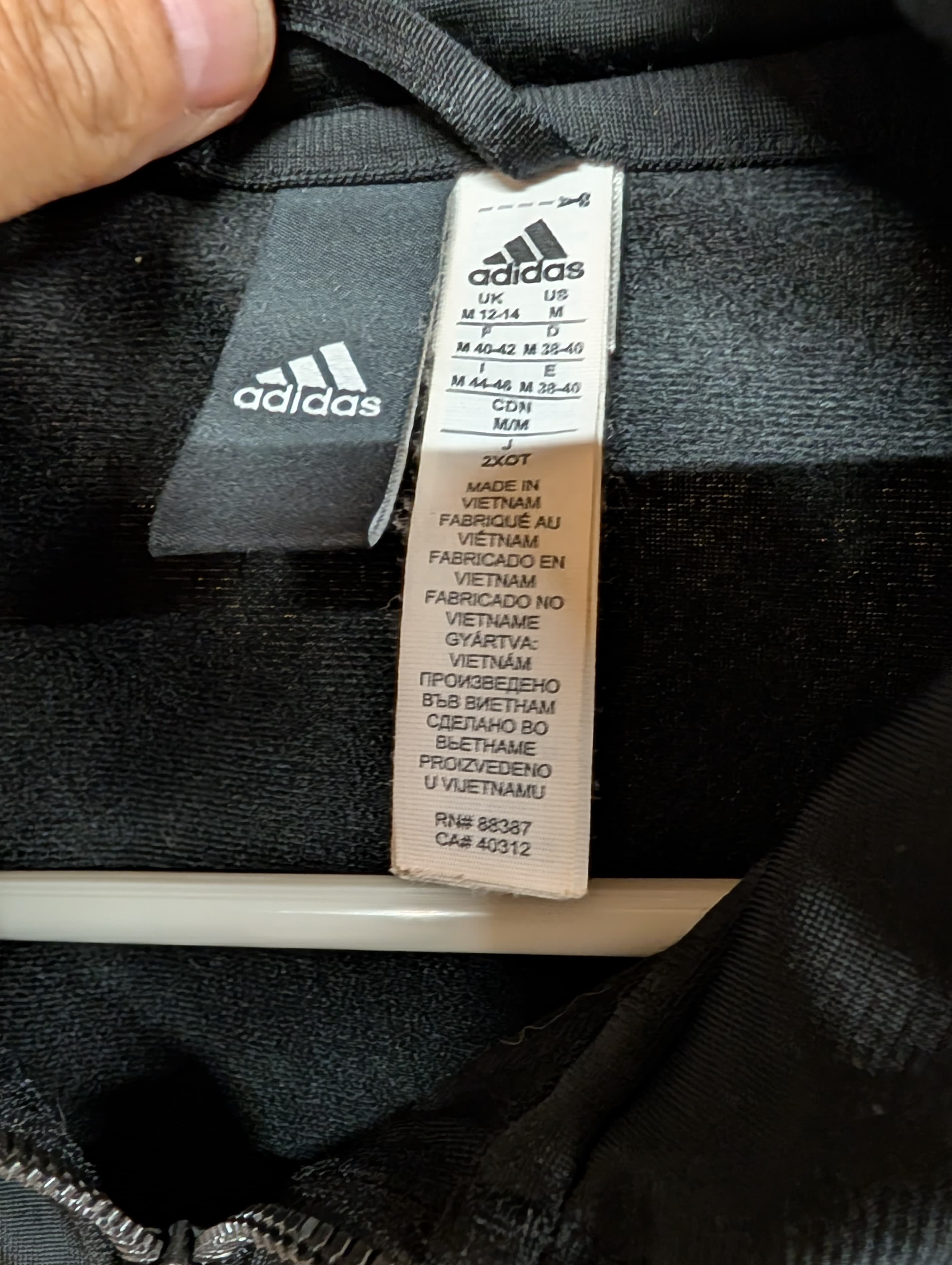 Adidas Men's Black Track Jacket Size M - Thumbnail 3