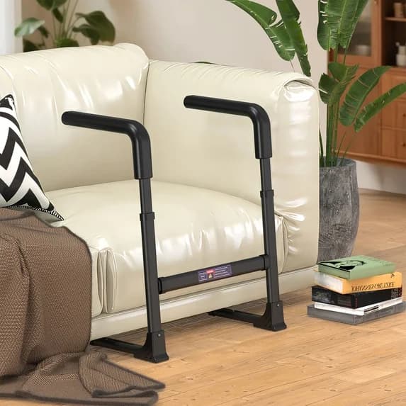 "Couch Stand Assist for Elderly, Adjustable Stand Up Assist Chair Raiser, Heavy Duty Stand Assist Aid with Non-Slip Handles for Seniors, 400 lbs Capacity, White - Thumbnail 2