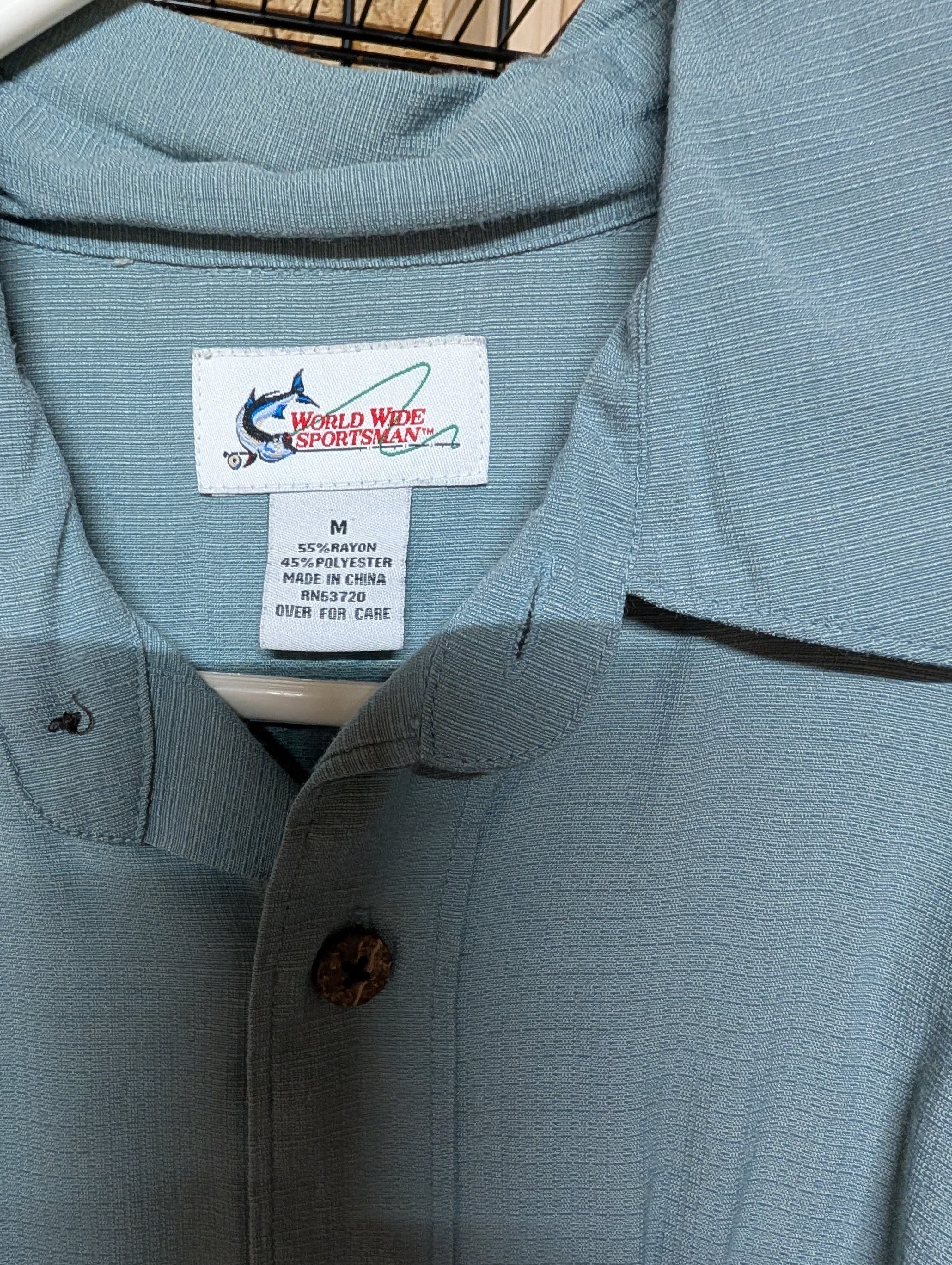 World Wide Sportsman Men's Short Sleeve Shirt Size M - Thumbnail 2