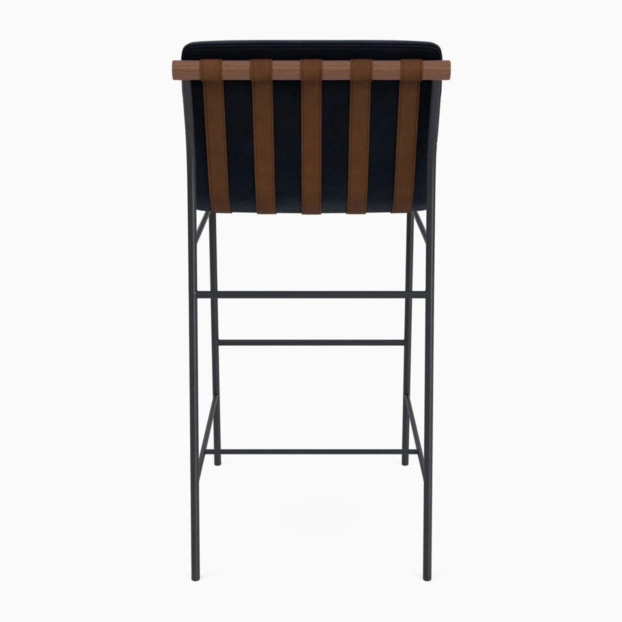 Denver Modern Vail Black Velvet Bar Stool - Thumbnail 3