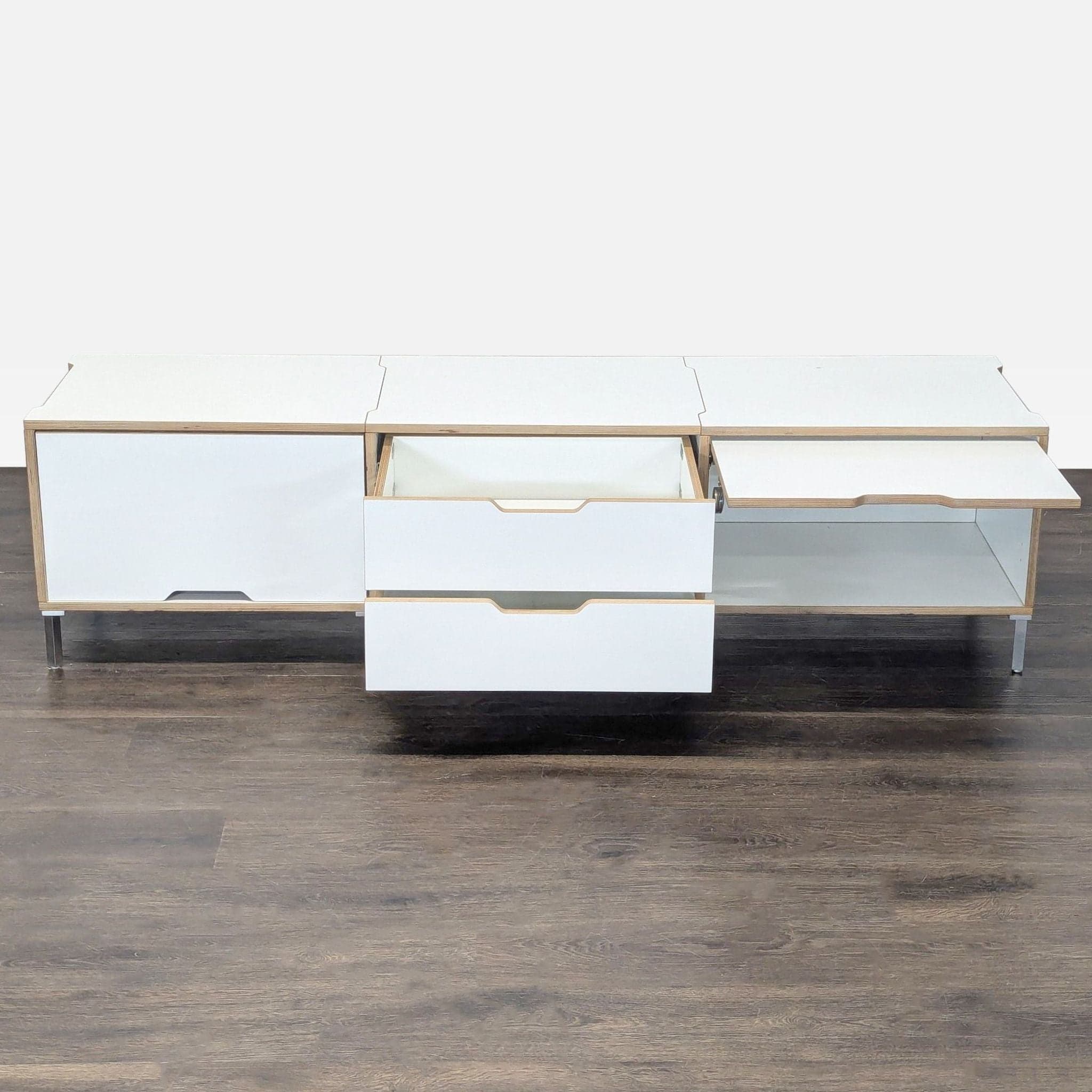 Scandinavian Designs White Cabinet with Storage - Thumbnail 2