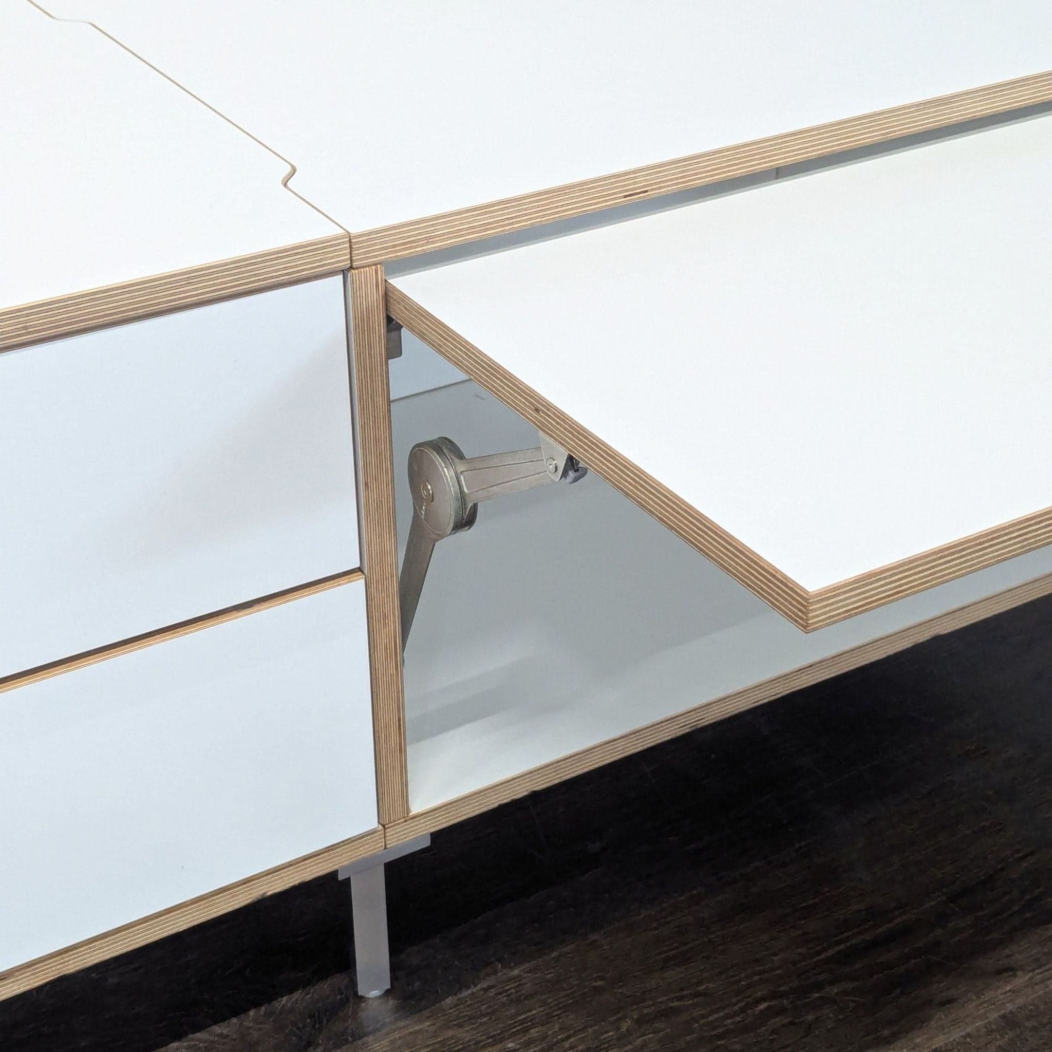 Scandinavian Designs White Cabinet with Storage - Thumbnail 8