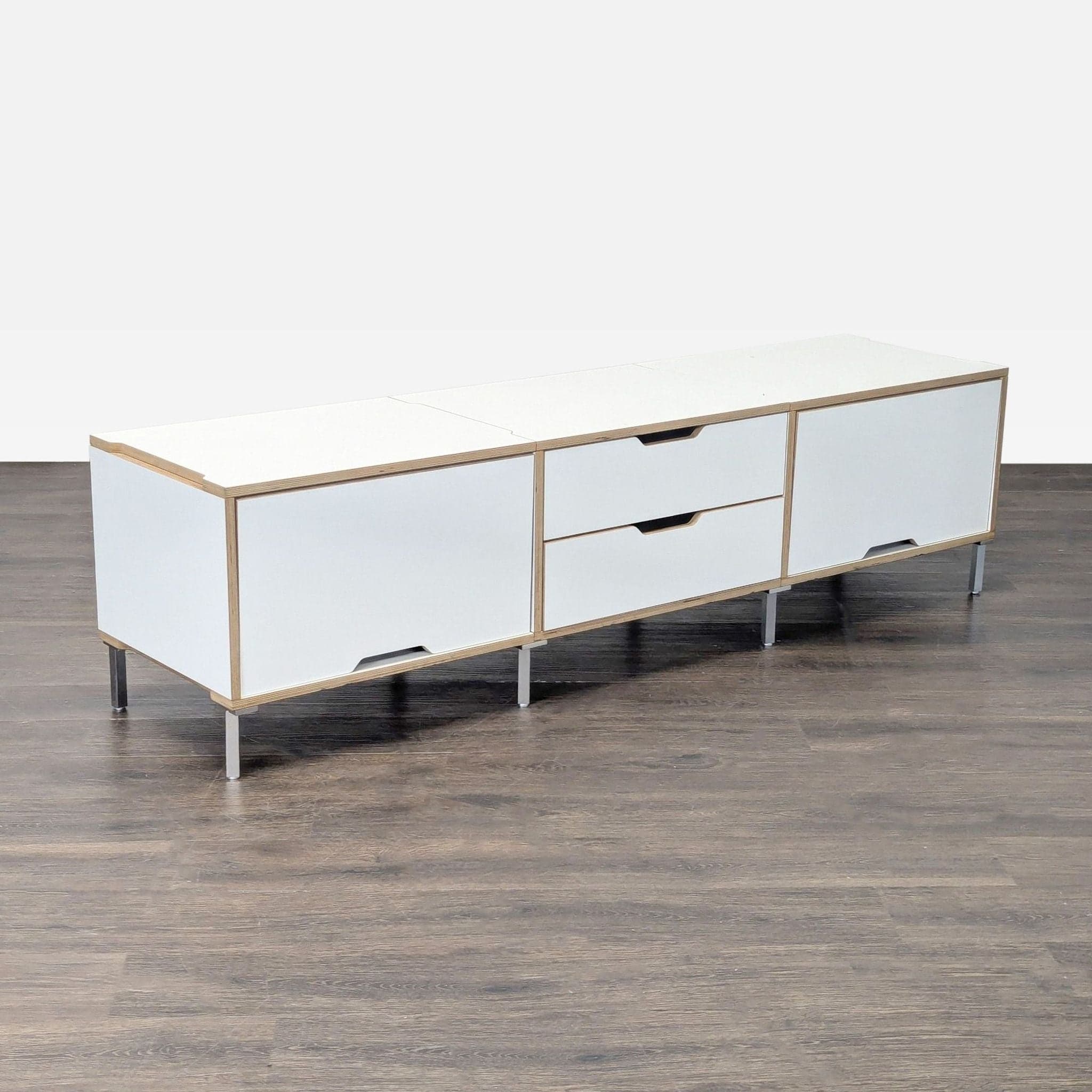 Scandinavian Designs White Cabinet with Storage - Thumbnail 5