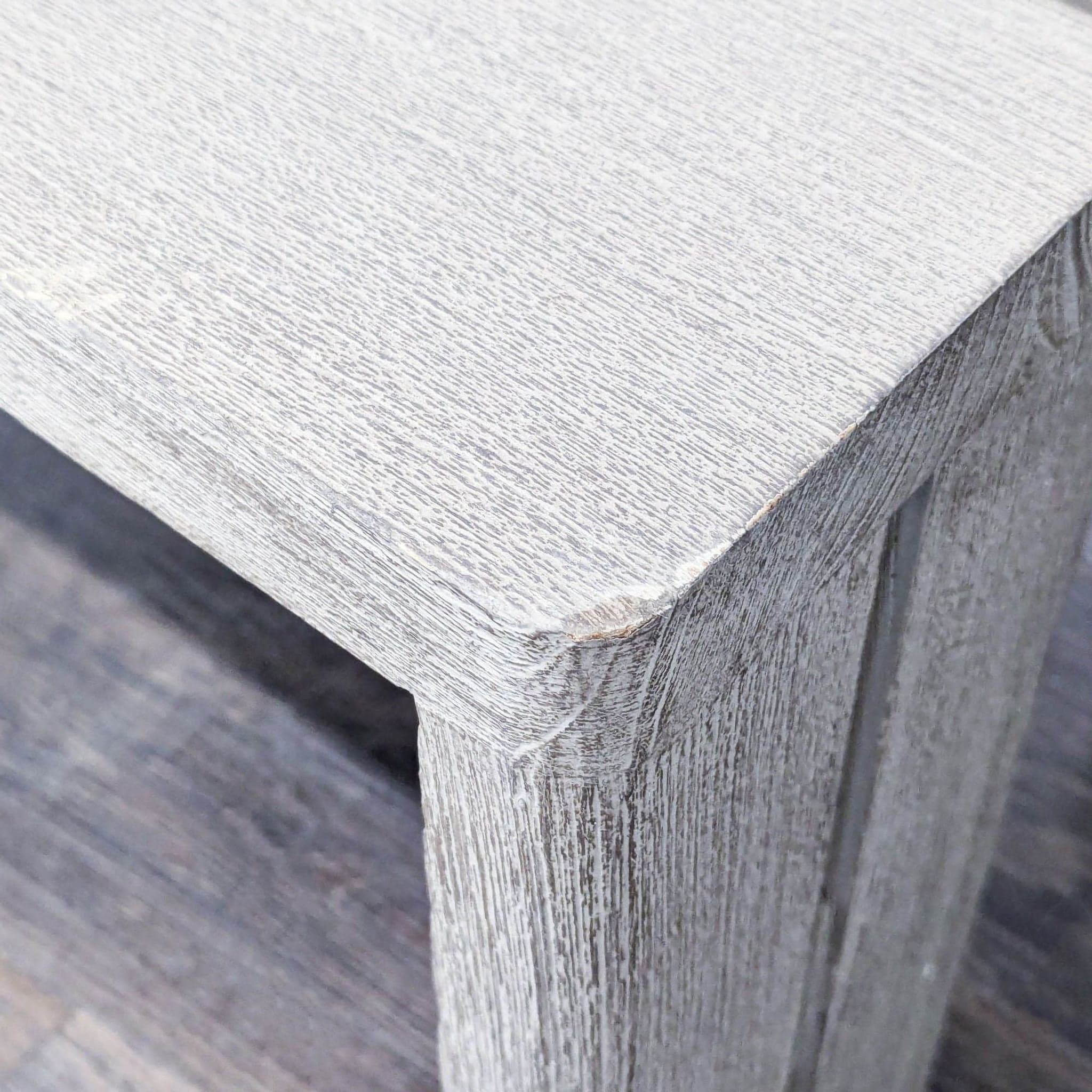 Restoration Hardware Matira Modern Gray Wood Outdoor Side Table - Thumbnail 5