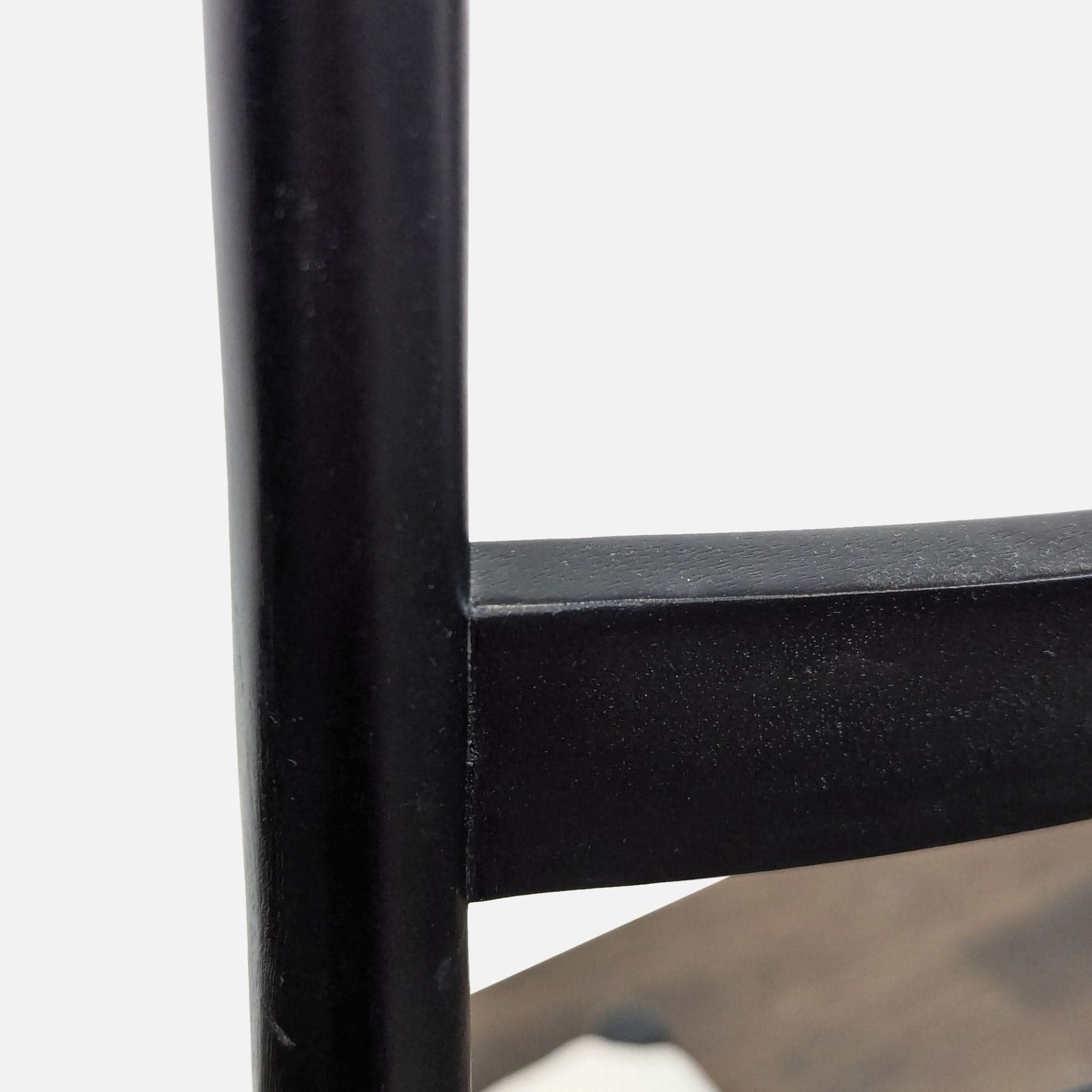 Modern High Back Black Ladder Chair with White Cushion Seat - Thumbnail 8
