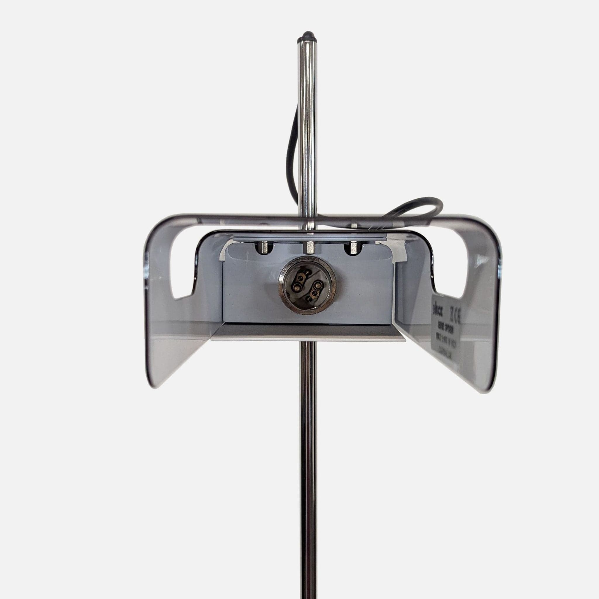 Joe Colombo for Oluce Vintage Chrome and Black Floor Lamp - Thumbnail 9