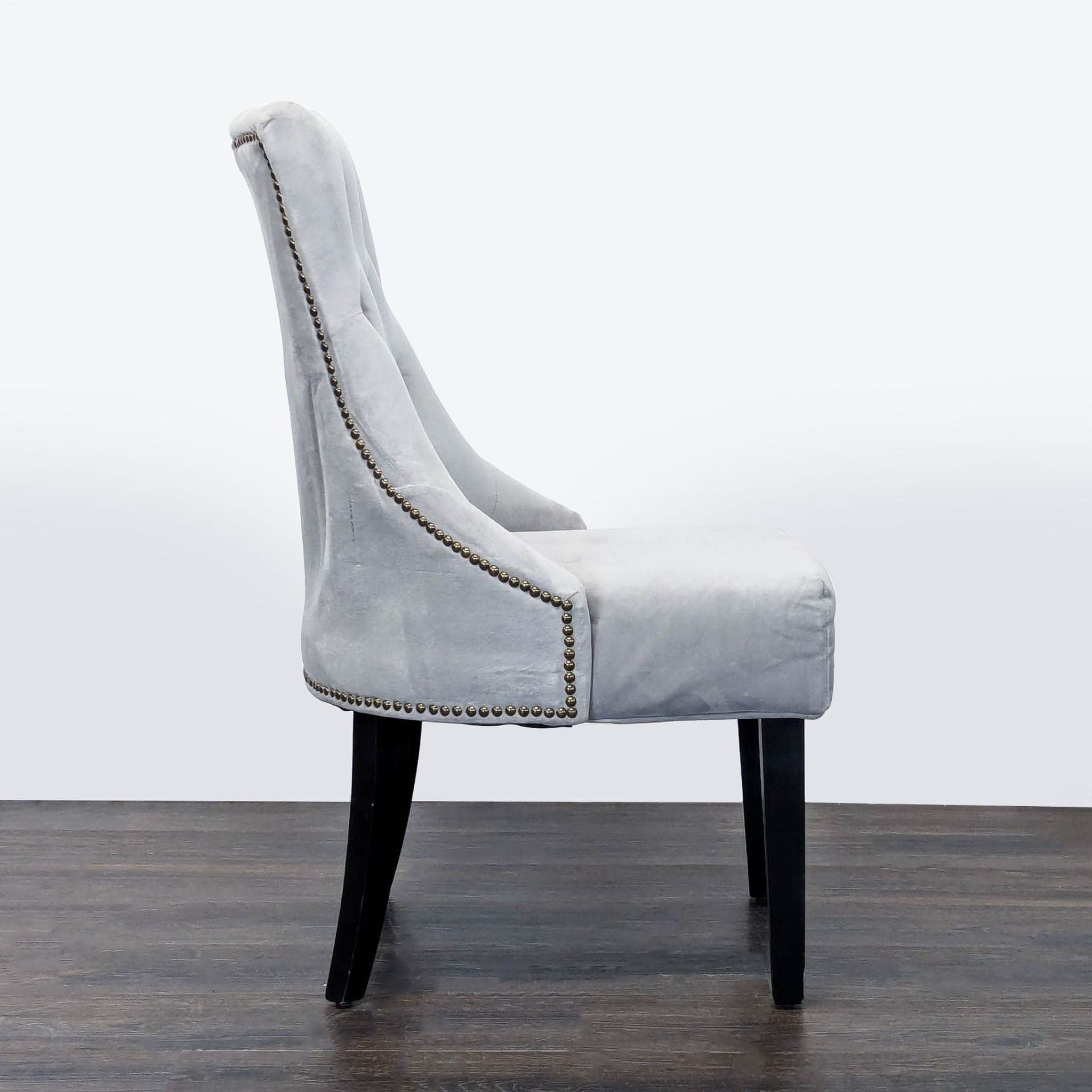 World Market Tufted Back Dining Chair with Nailhead Trim - Thumbnail 4