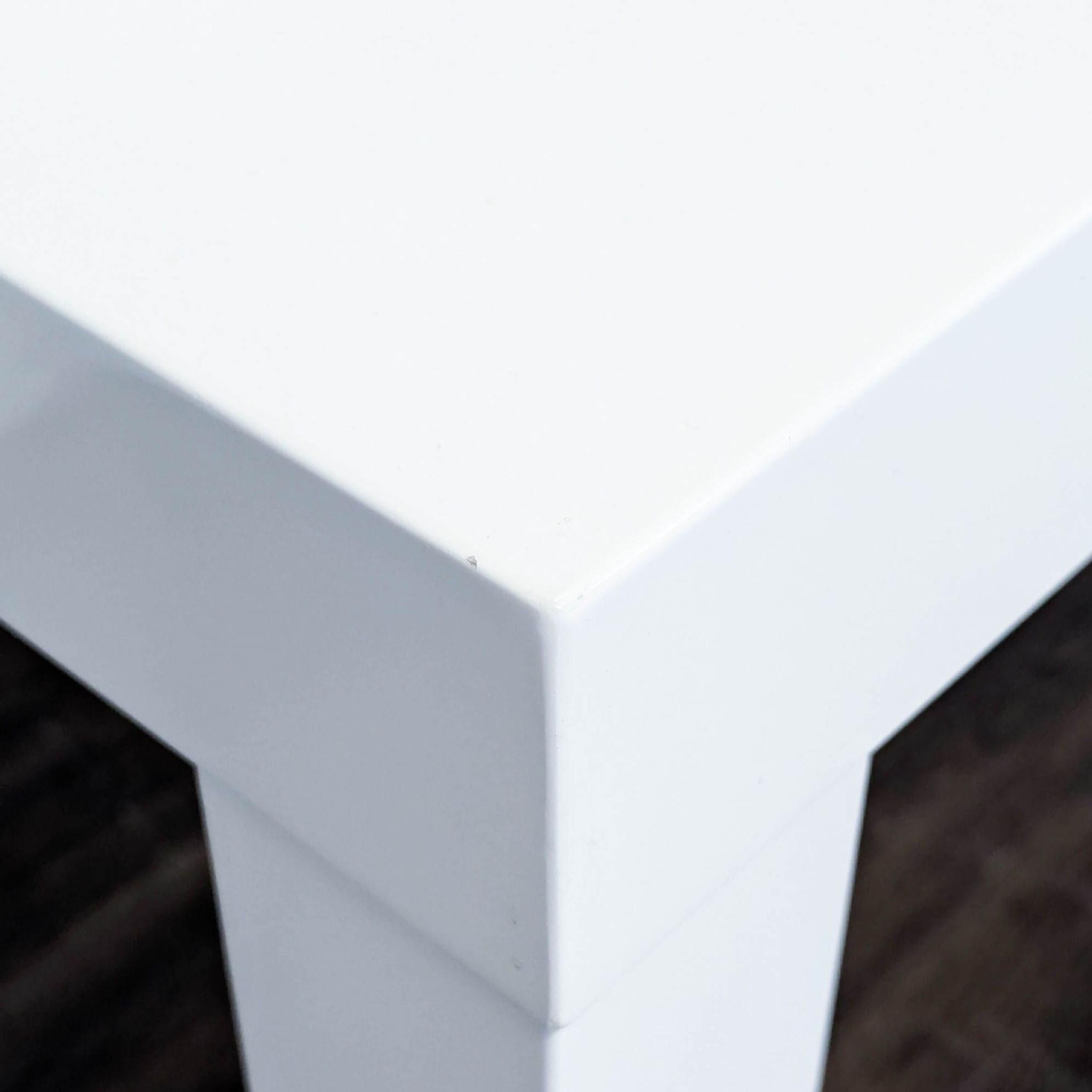 West Elm White Modern Desk with Sleek Minimalist Design - Thumbnail 7