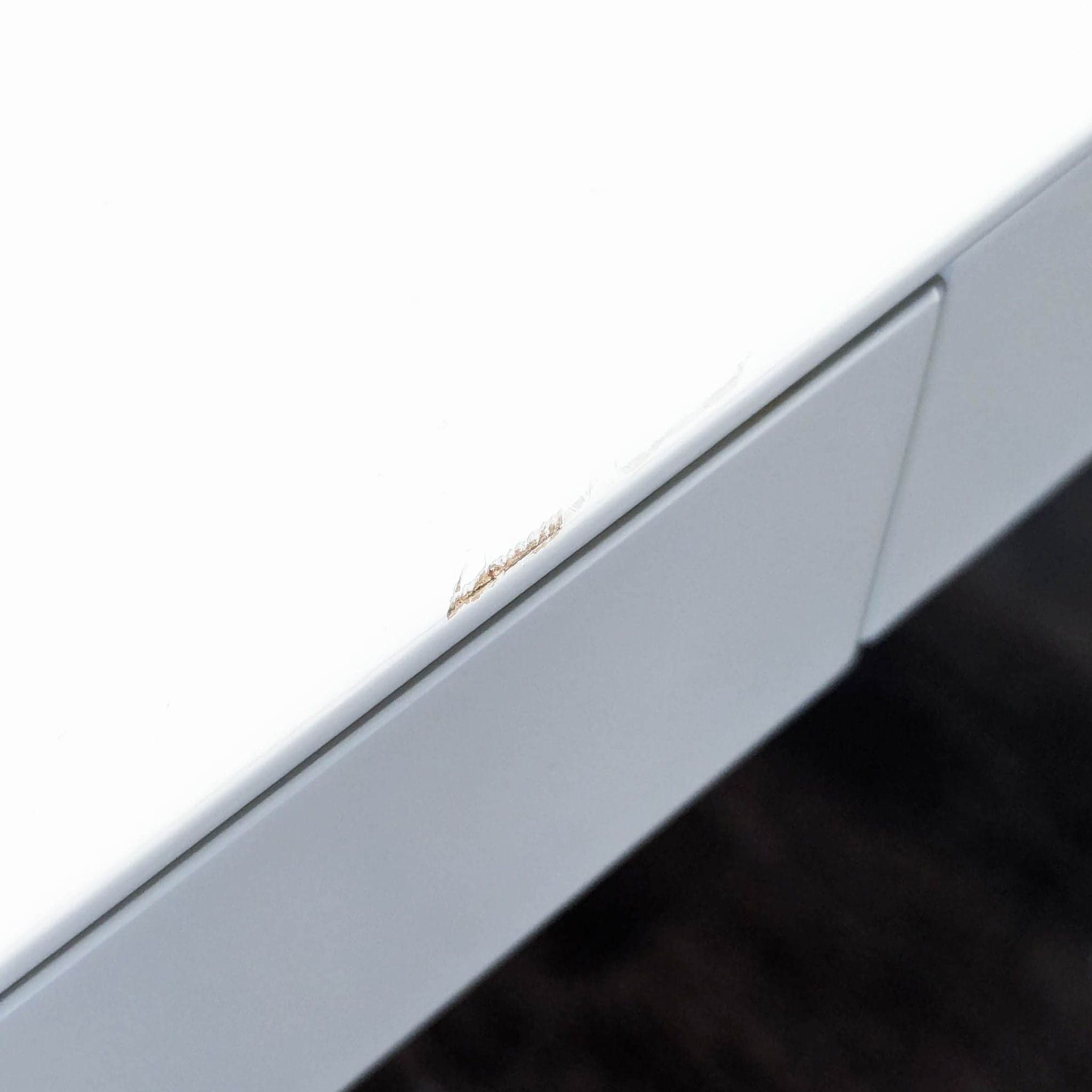 West Elm White Modern Desk with Sleek Minimalist Design - Thumbnail 8