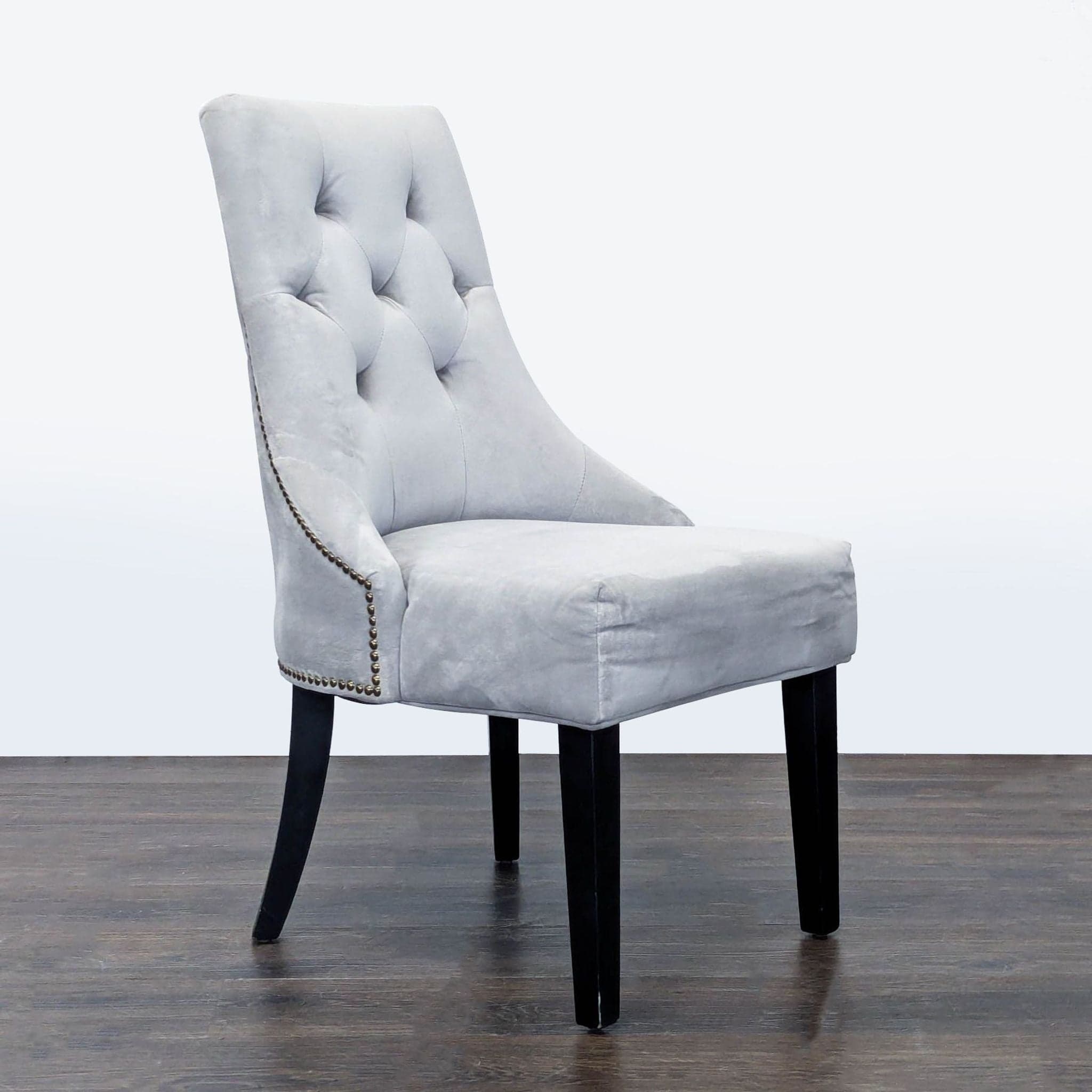 World Market Tufted Back Dining Chair with Nailhead Trim - Thumbnail 3
