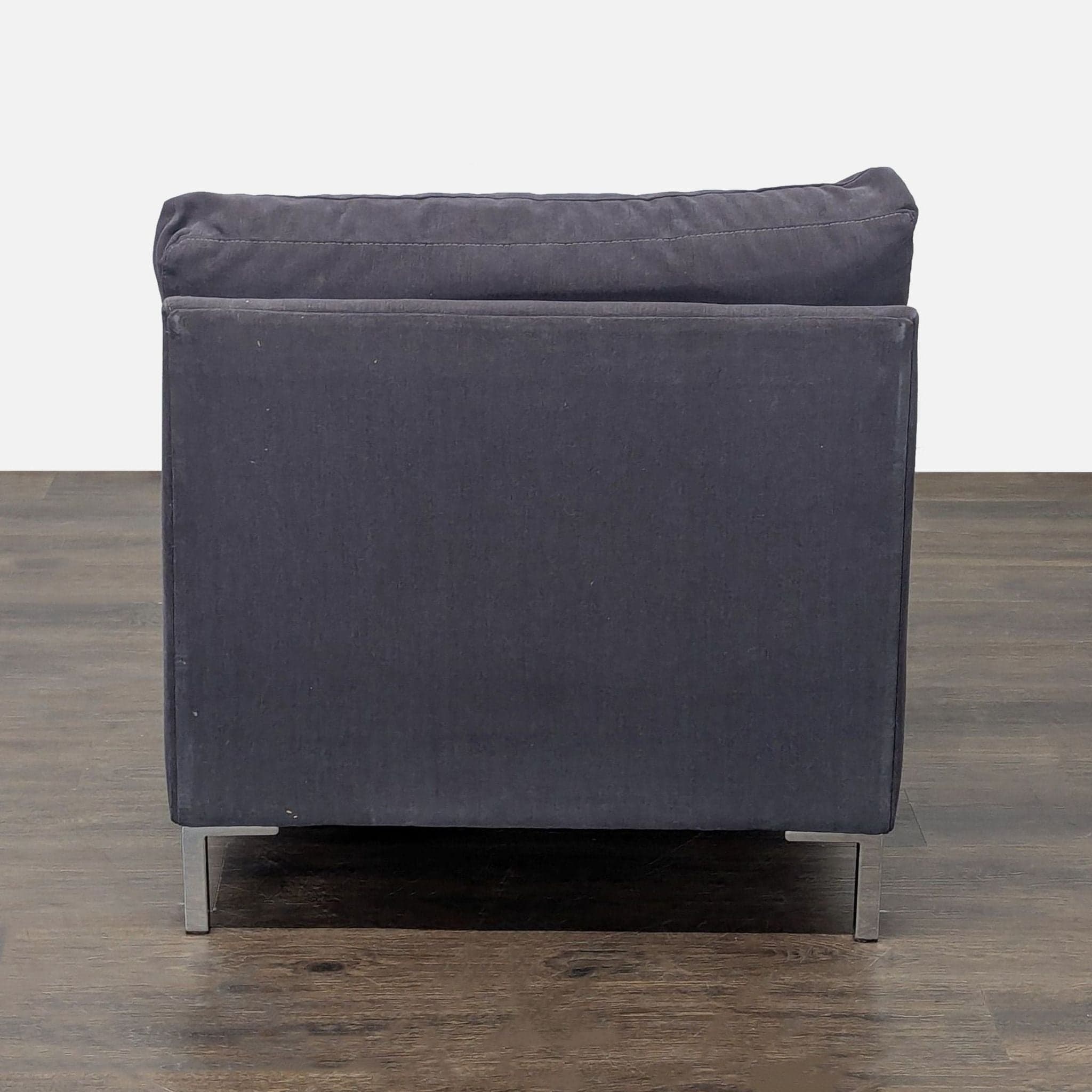 CB2 Modern Dark Gray Chaise Lounge Sofa - Thumbnail 3