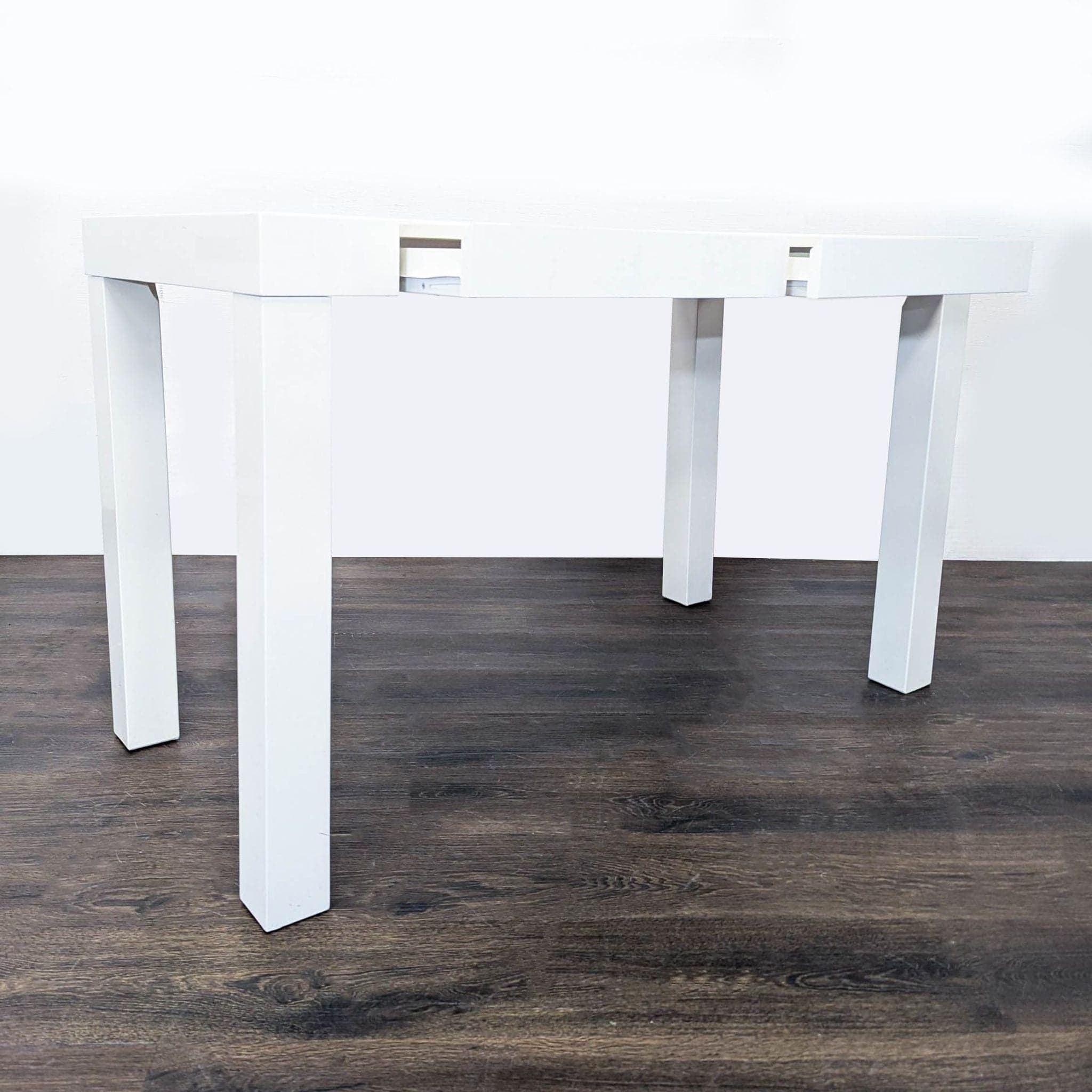 West Elm White Modern Desk with Sleek Minimalist Design - Thumbnail 2