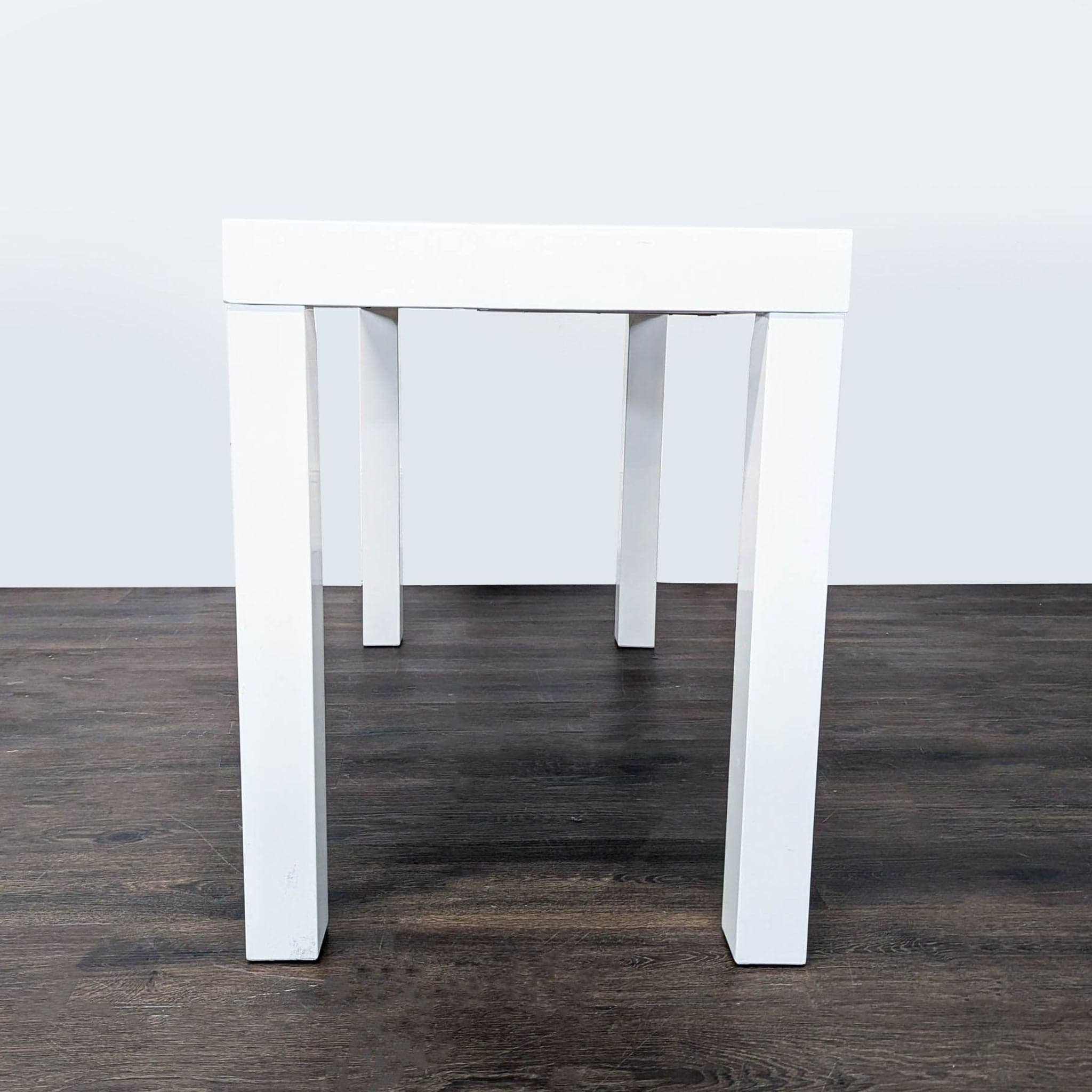 West Elm White Modern Desk with Sleek Minimalist Design - Thumbnail 4
