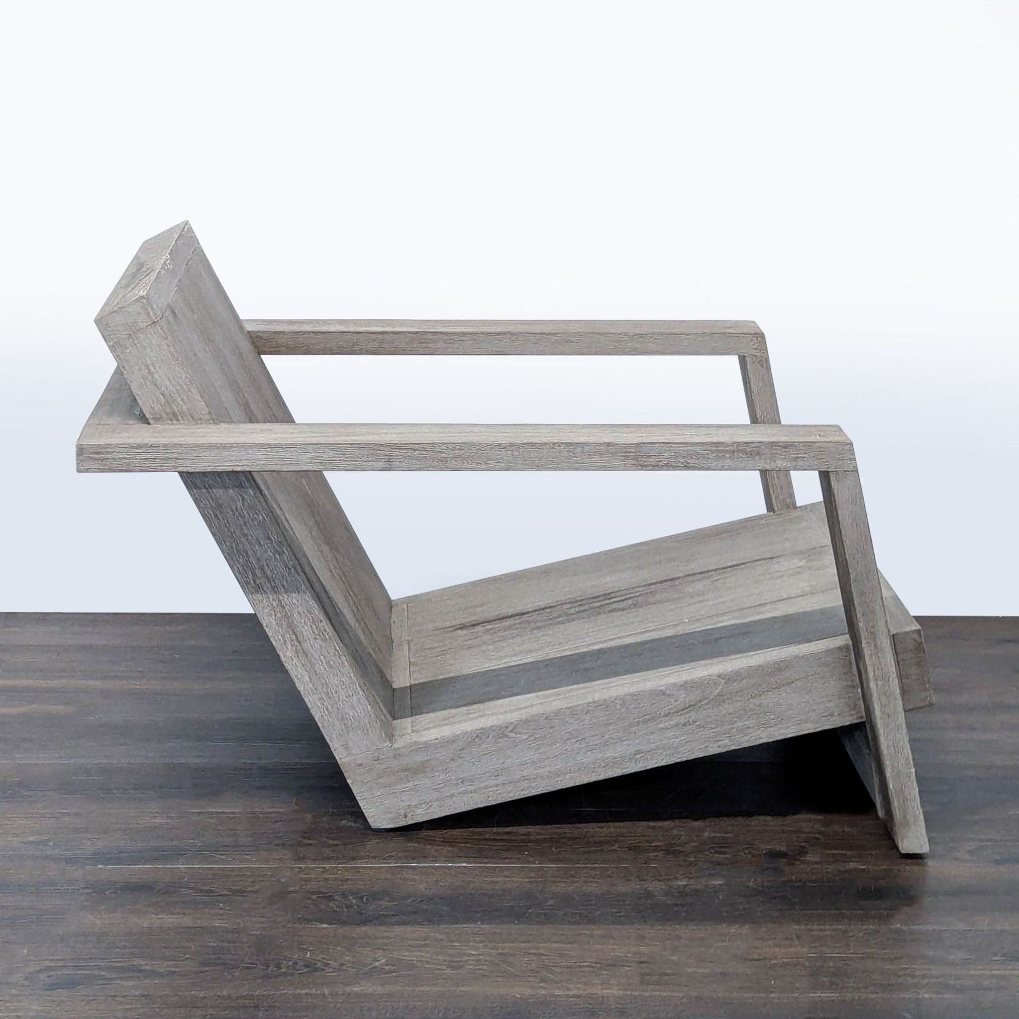 Restoration Hardware Weathered Teak Modern Outdoor Chair - Thumbnail 3