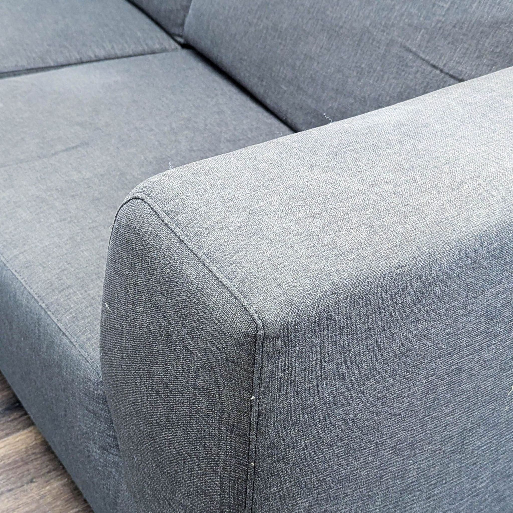 EQ3 Morten Dark Grey 4-Seat Sectional Sofa with Left Chaise - Thumbnail 6