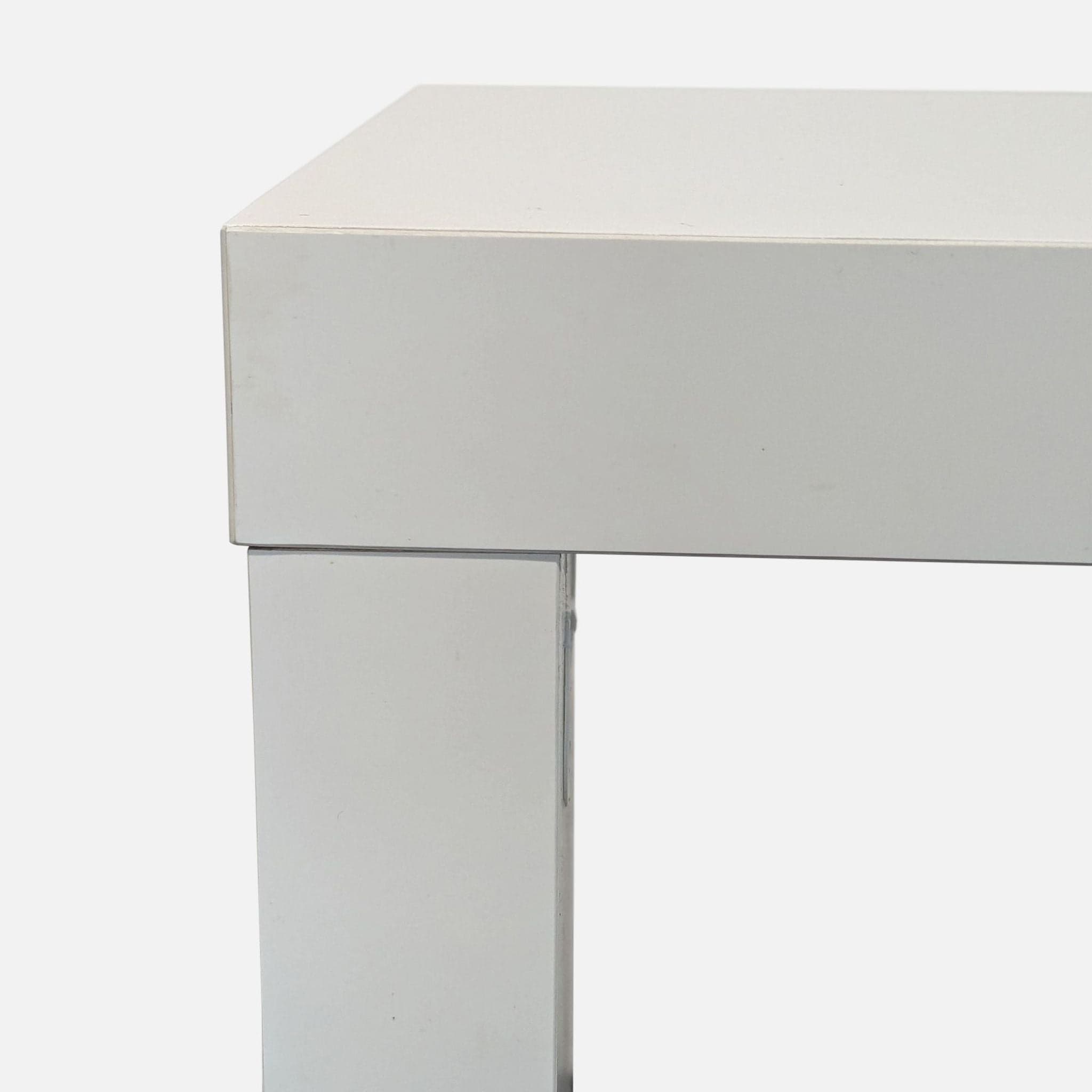 Wood Console Table in White Finish - Thumbnail 3