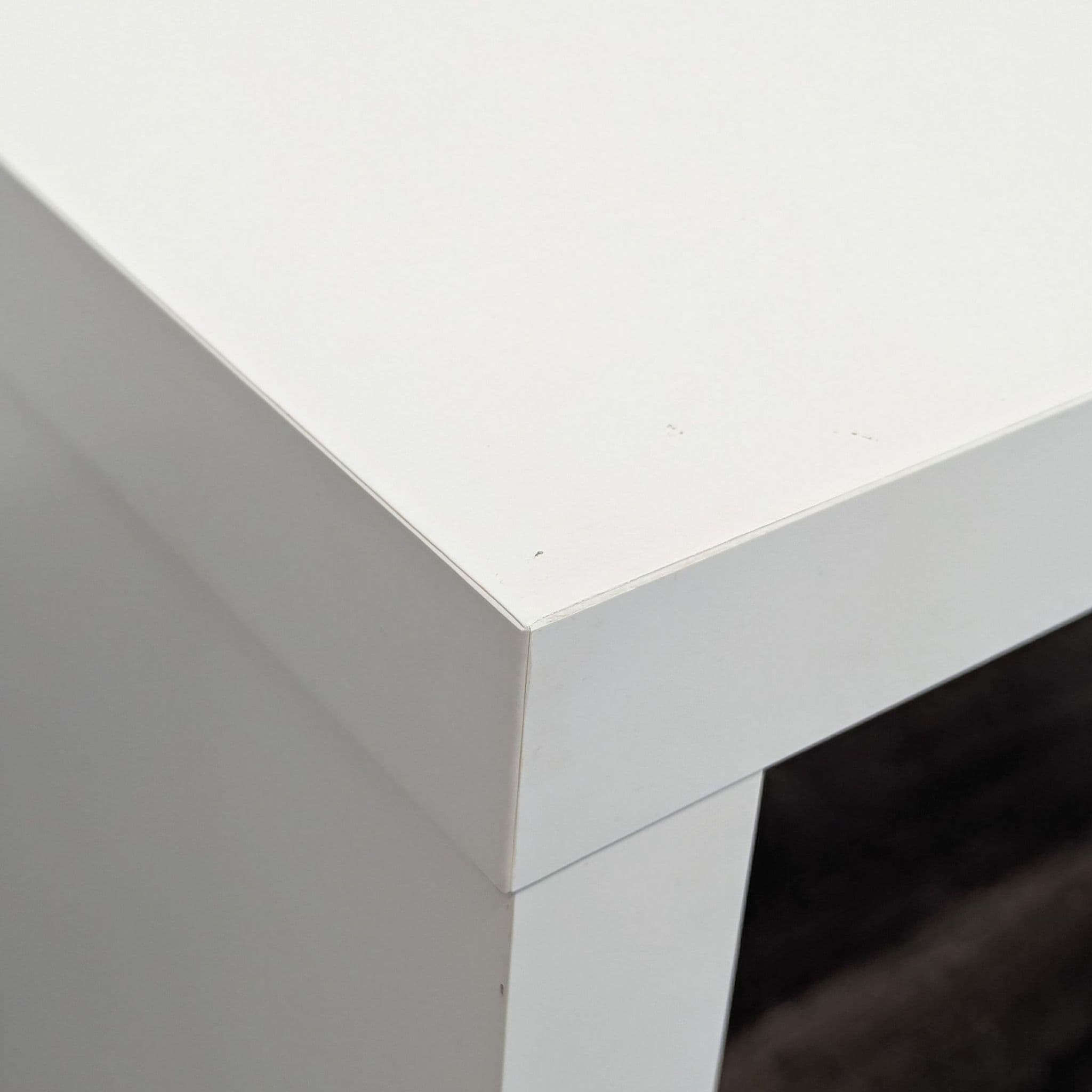 Wood Console Table in White Finish - Thumbnail 4