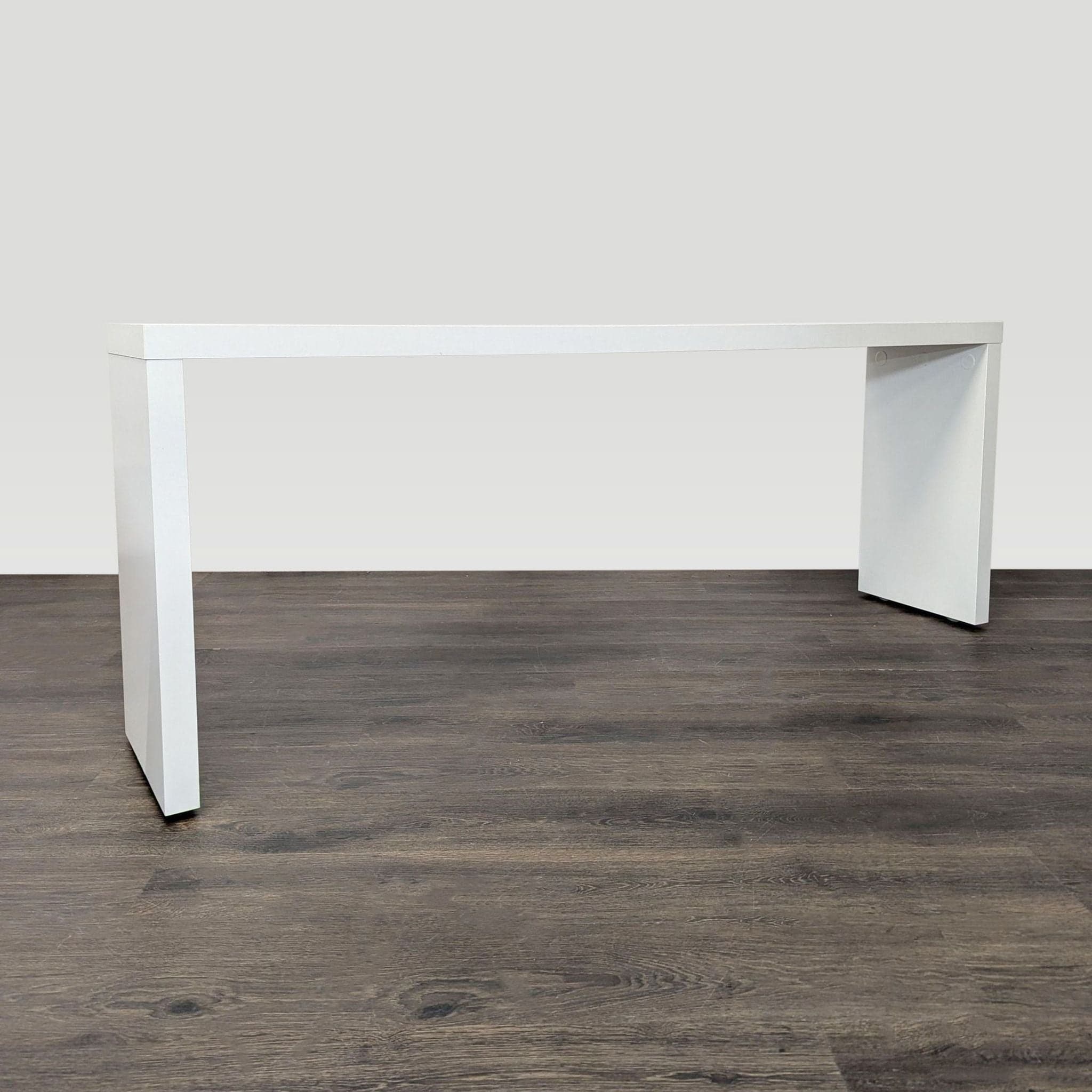Wood Console Table in White Finish - Thumbnail 6