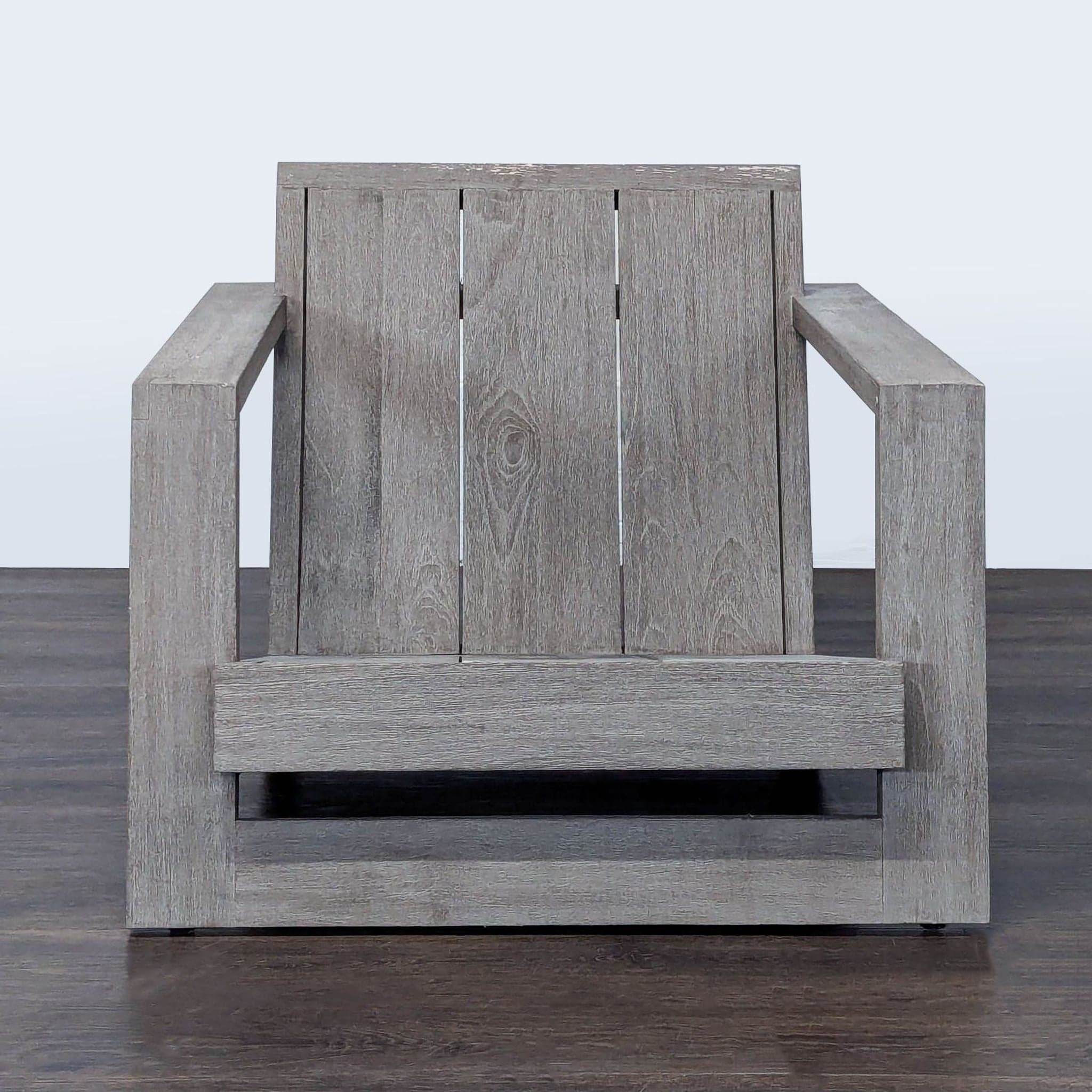 Restoration Hardware Weathered Teak Modern Outdoor Chair