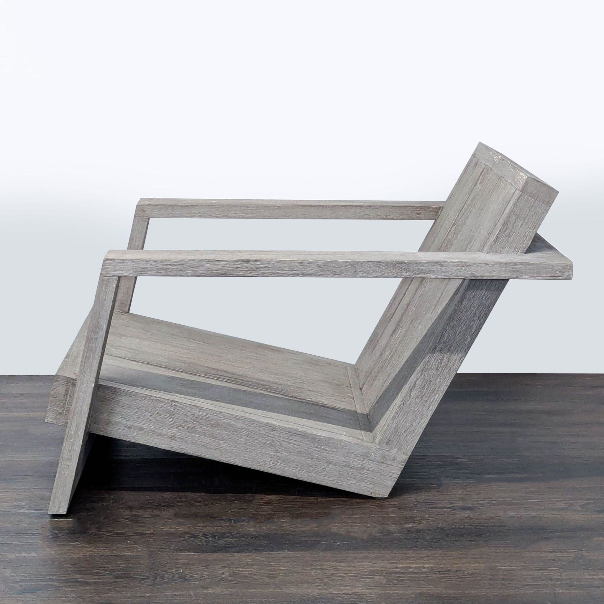 Restoration Hardware Weathered Teak Modern Outdoor Chair - Thumbnail 5