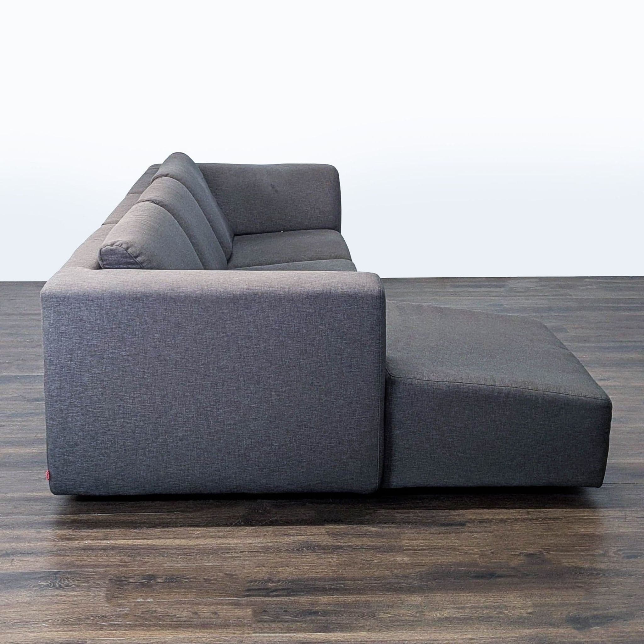 EQ3 Morten Dark Grey 4-Seat Sectional Sofa with Left Chaise - Thumbnail 3