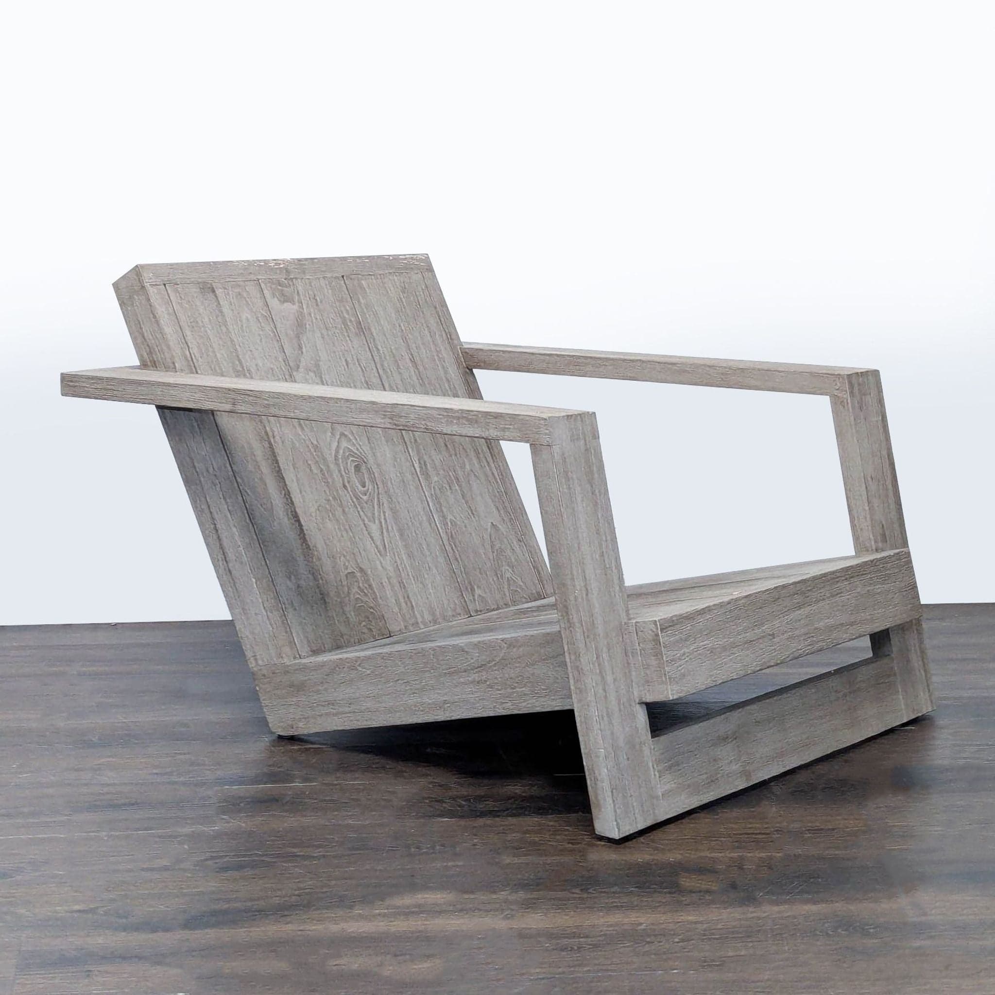 Restoration Hardware Weathered Teak Modern Outdoor Chair - Thumbnail 2