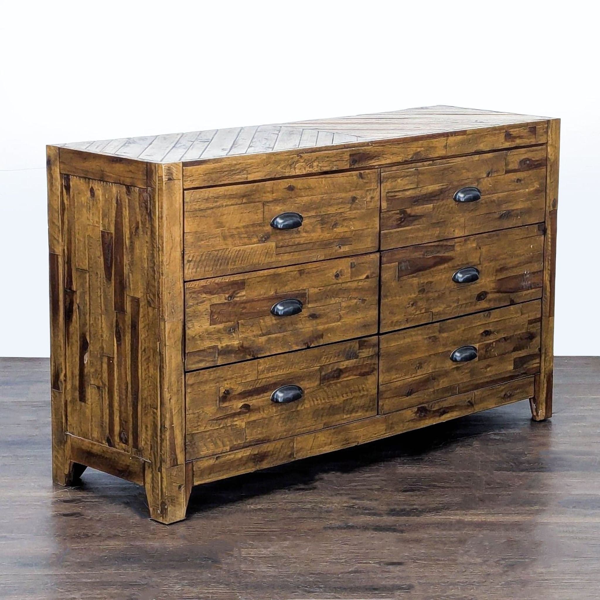Magnussen River Ridge Rustic 6-Drawer Dresser with Metal Handles - Thumbnail 3
