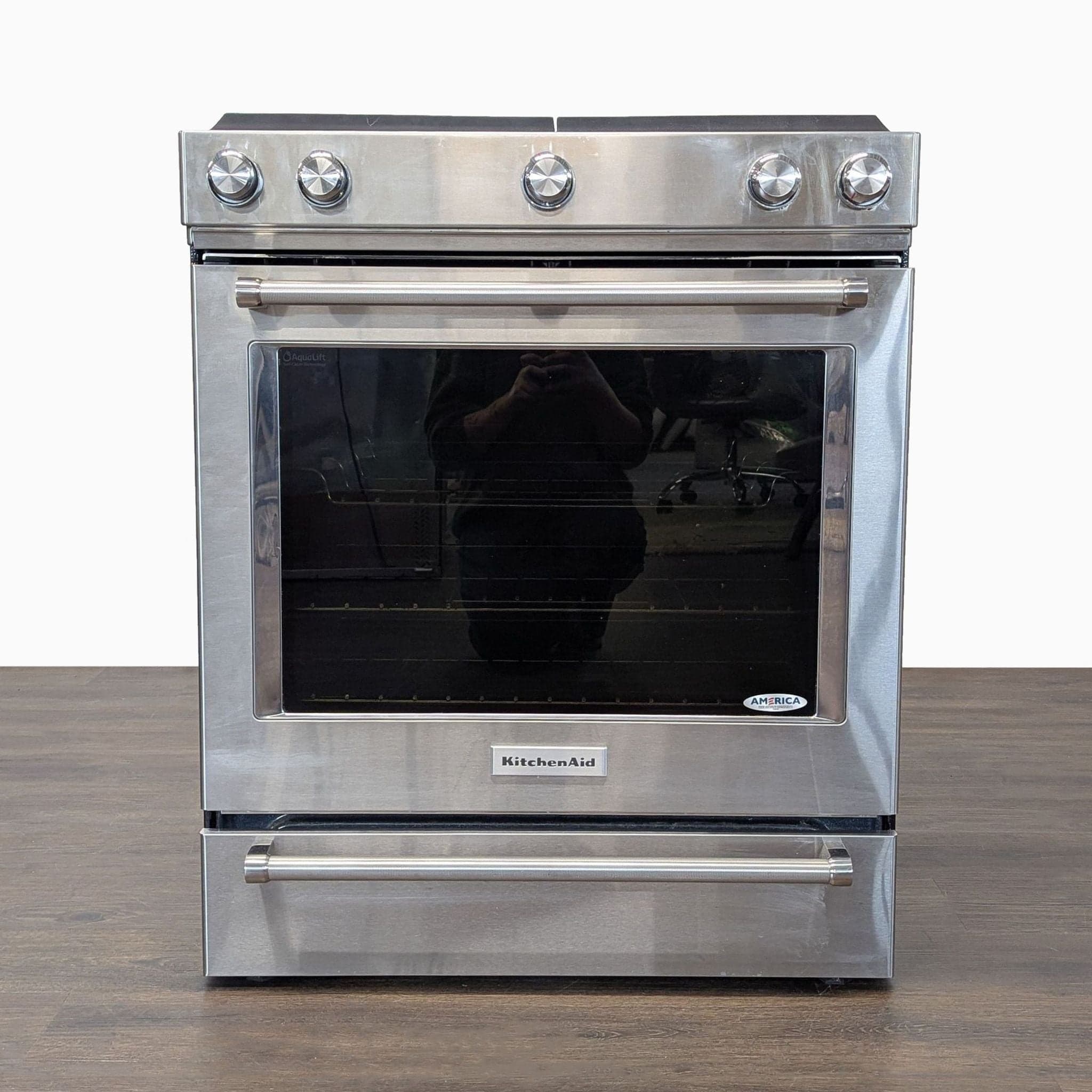 KitchenAid Stainless Steel Gas Range Oven with 5 Burners - Thumbnail 2