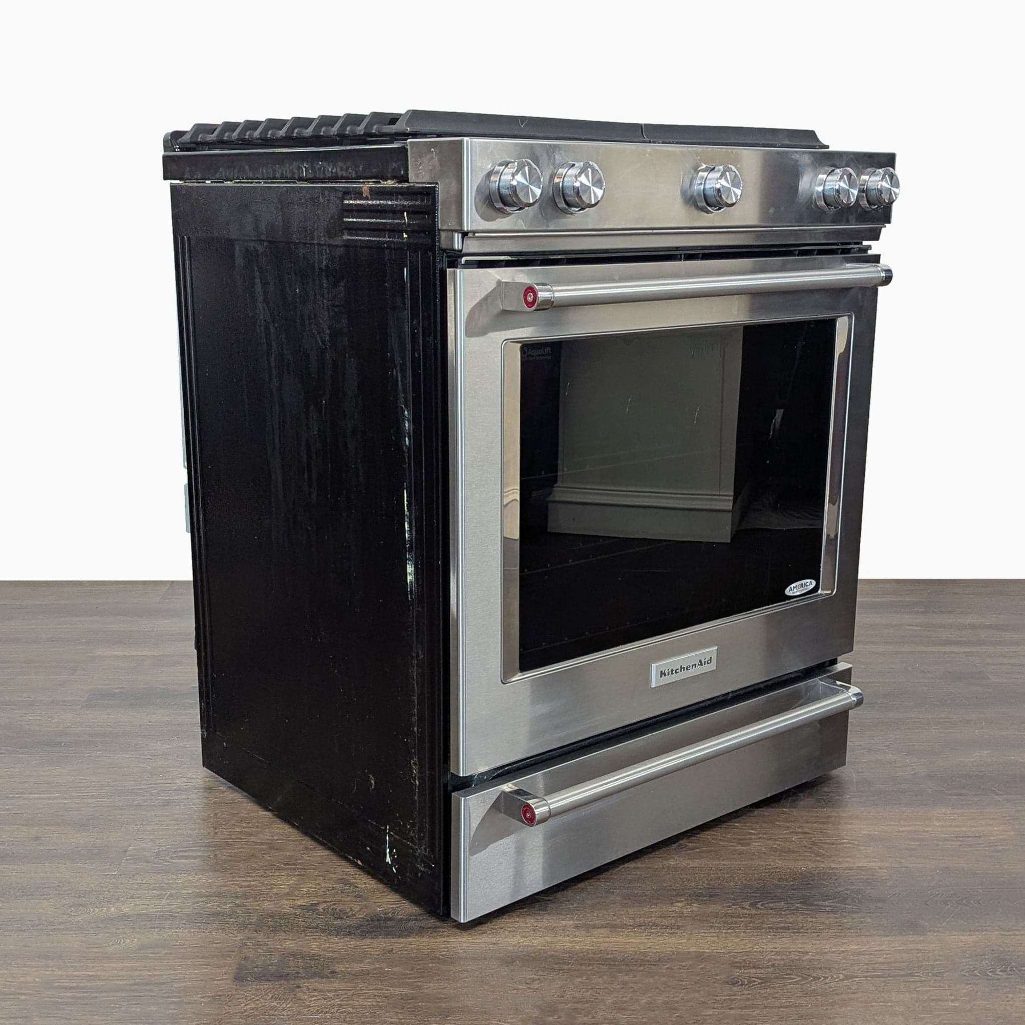 KitchenAid Stainless Steel Gas Range Oven with 5 Burners - Thumbnail 10