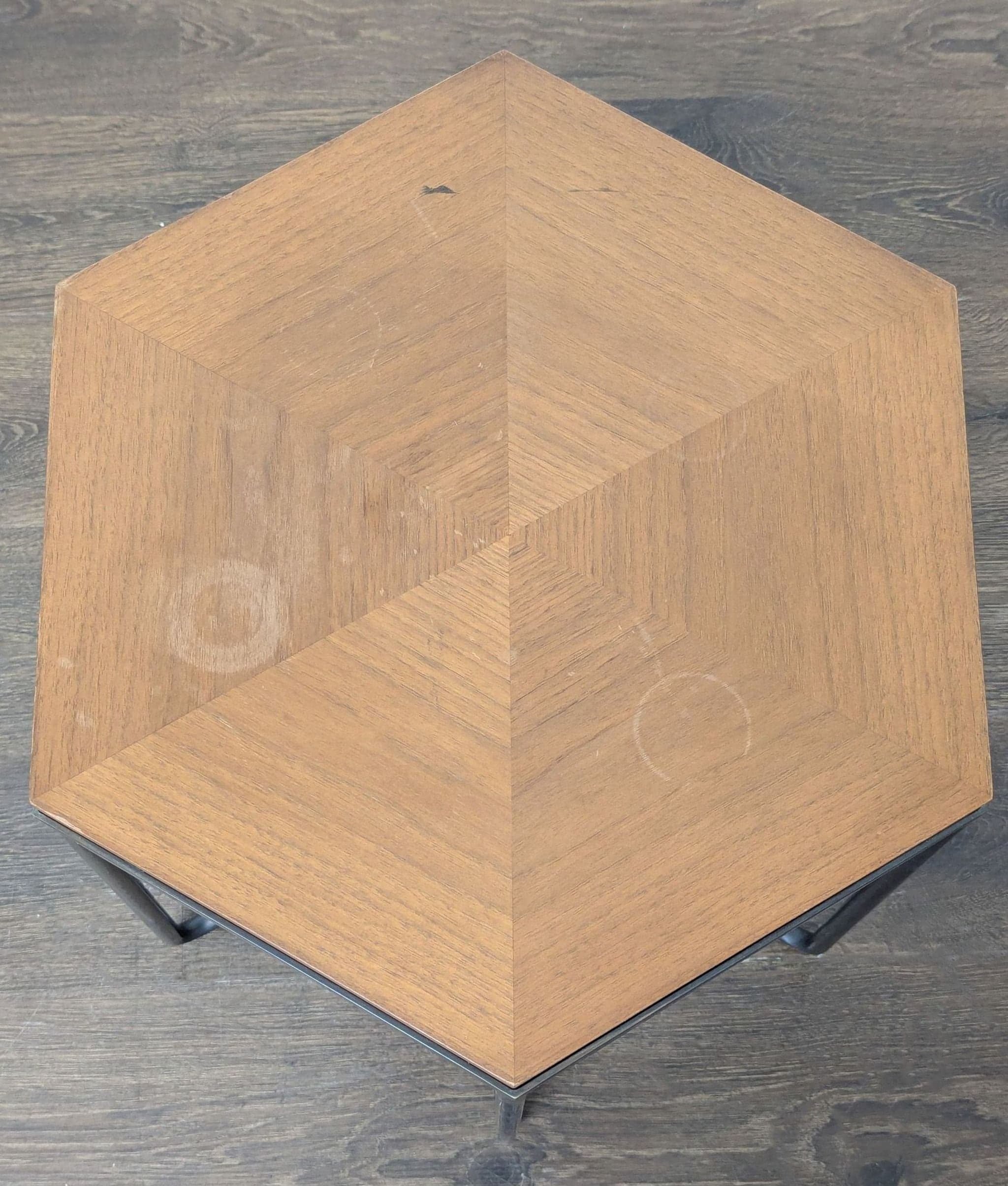 Hexagon Top Side Table - Thumbnail 4