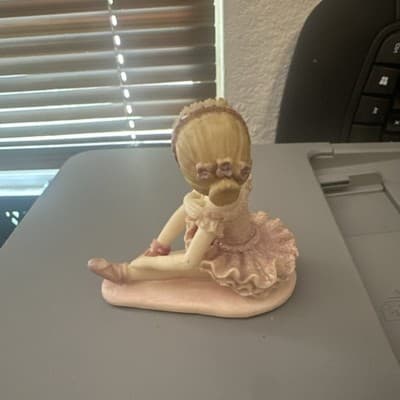 Ballerina Resin Figurine Pink Dress Ballet Sculpture for Girls Kids - Thumbnail 2