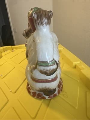 Vintage Porcelain Monkey Teapot w/ Blank English Registry Mark on Base- on Cover - Thumbnail 2