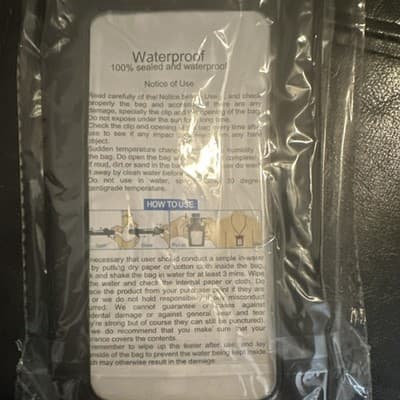 WEIRD SWIM Waterproof Phone Pouch Black Clip Plastic Protective Bag - Thumbnail 2