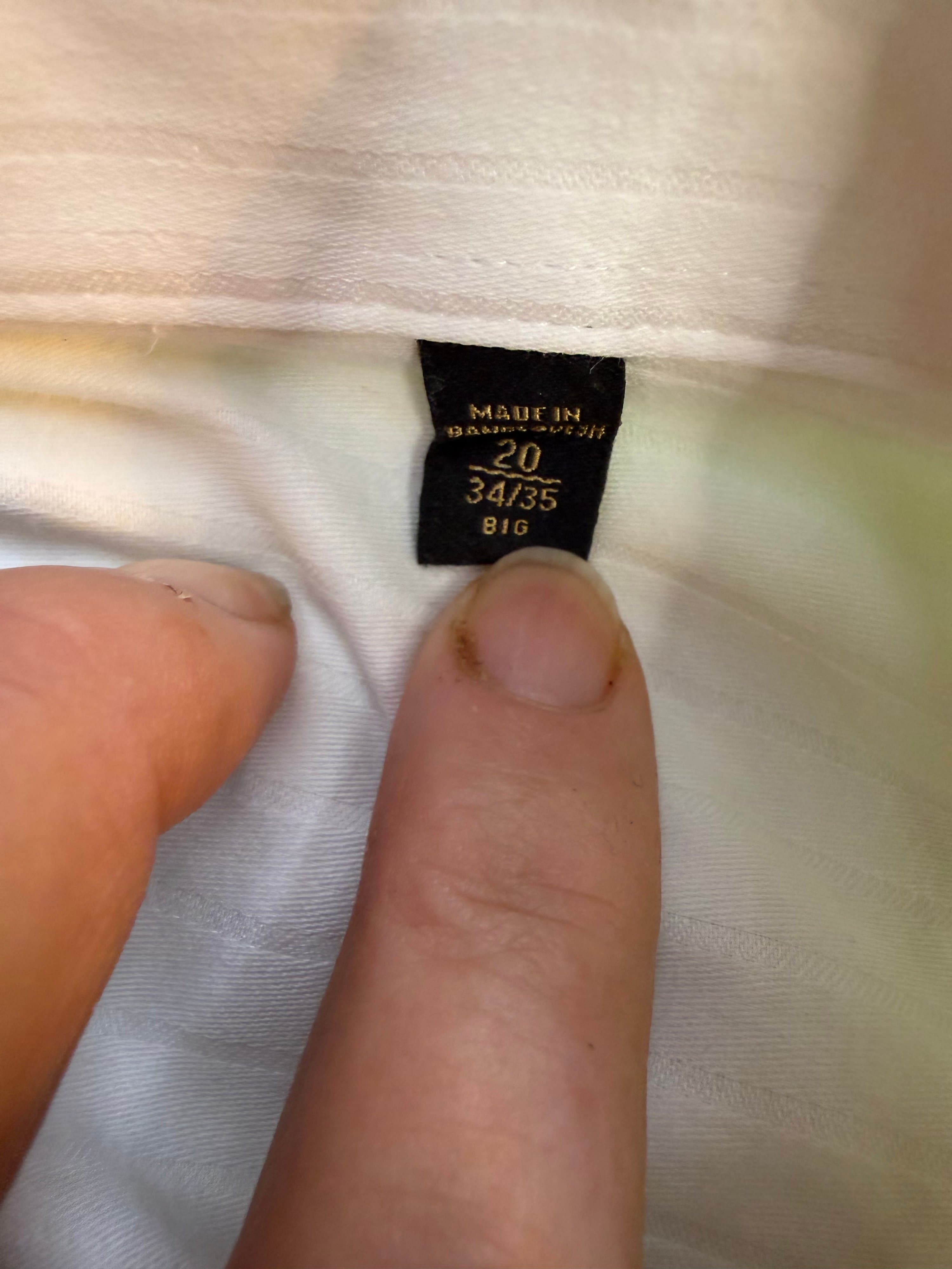 Donald J Trump Signature Collection Dress Shirt 20/34-35 BIG White Stripe - Thumbnail 4