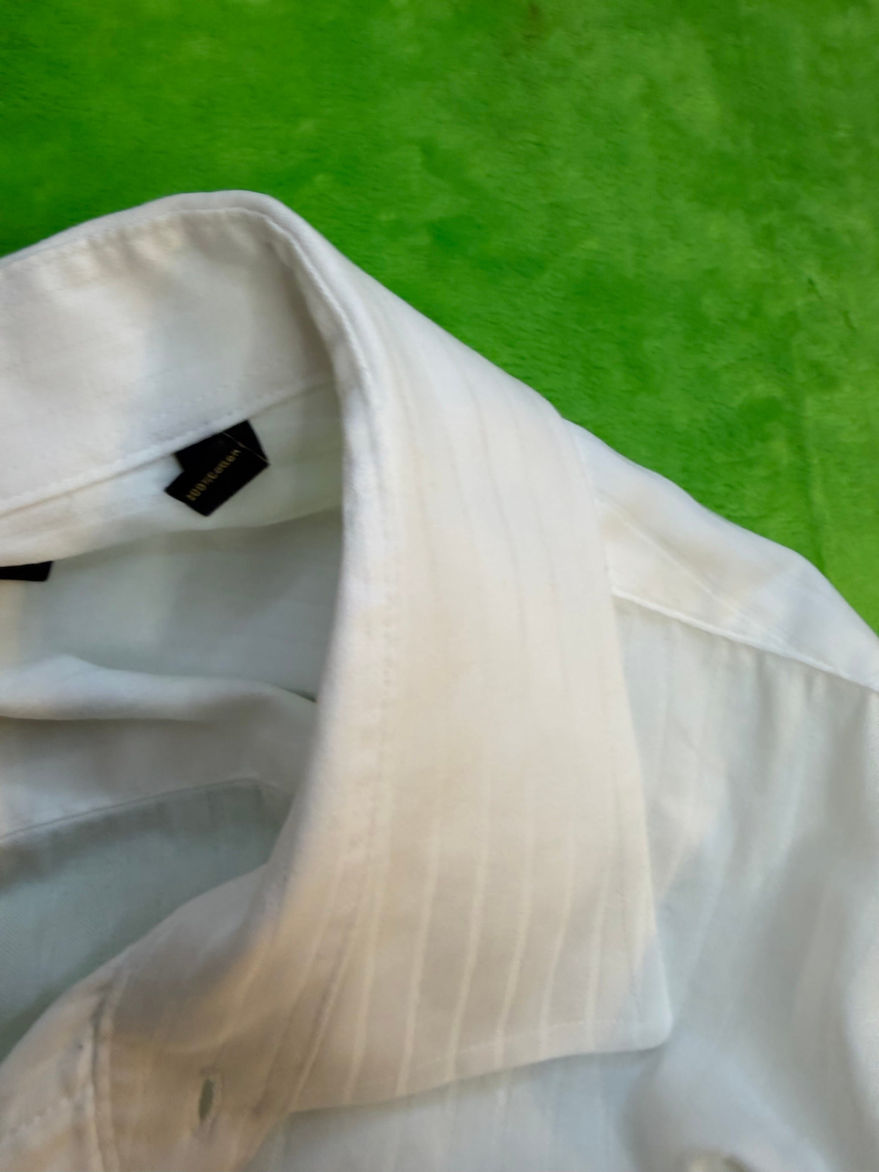 Donald J Trump Signature Collection Dress Shirt 20/34-35 BIG White Stripe - Thumbnail 12