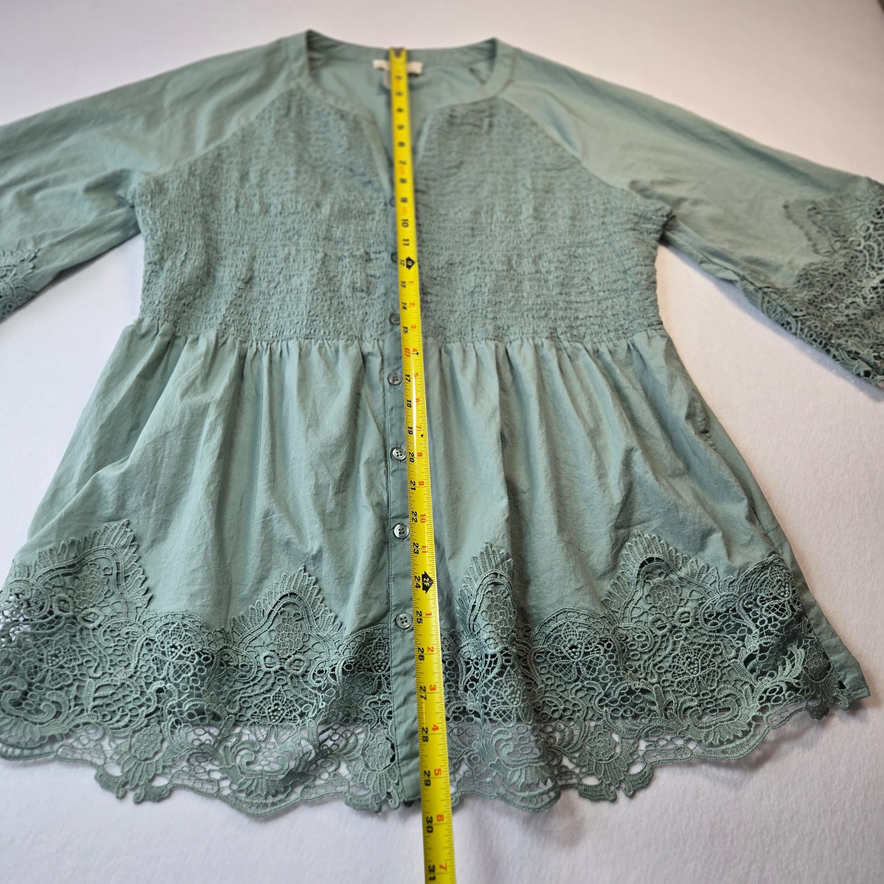Women's Lace Trim Tunic Top Size 8 - Thumbnail 11