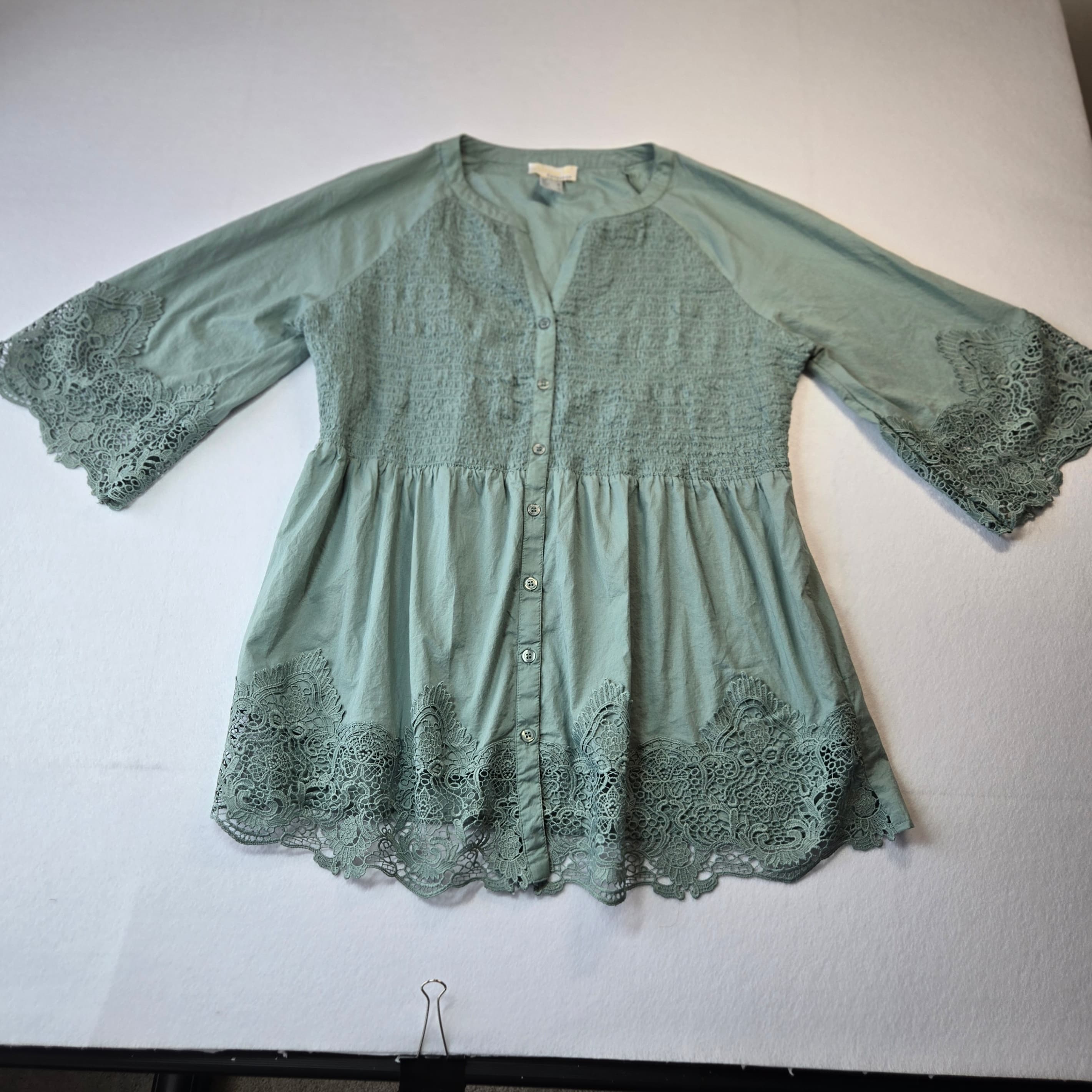 Women's Lace Trim Tunic Top Size 8