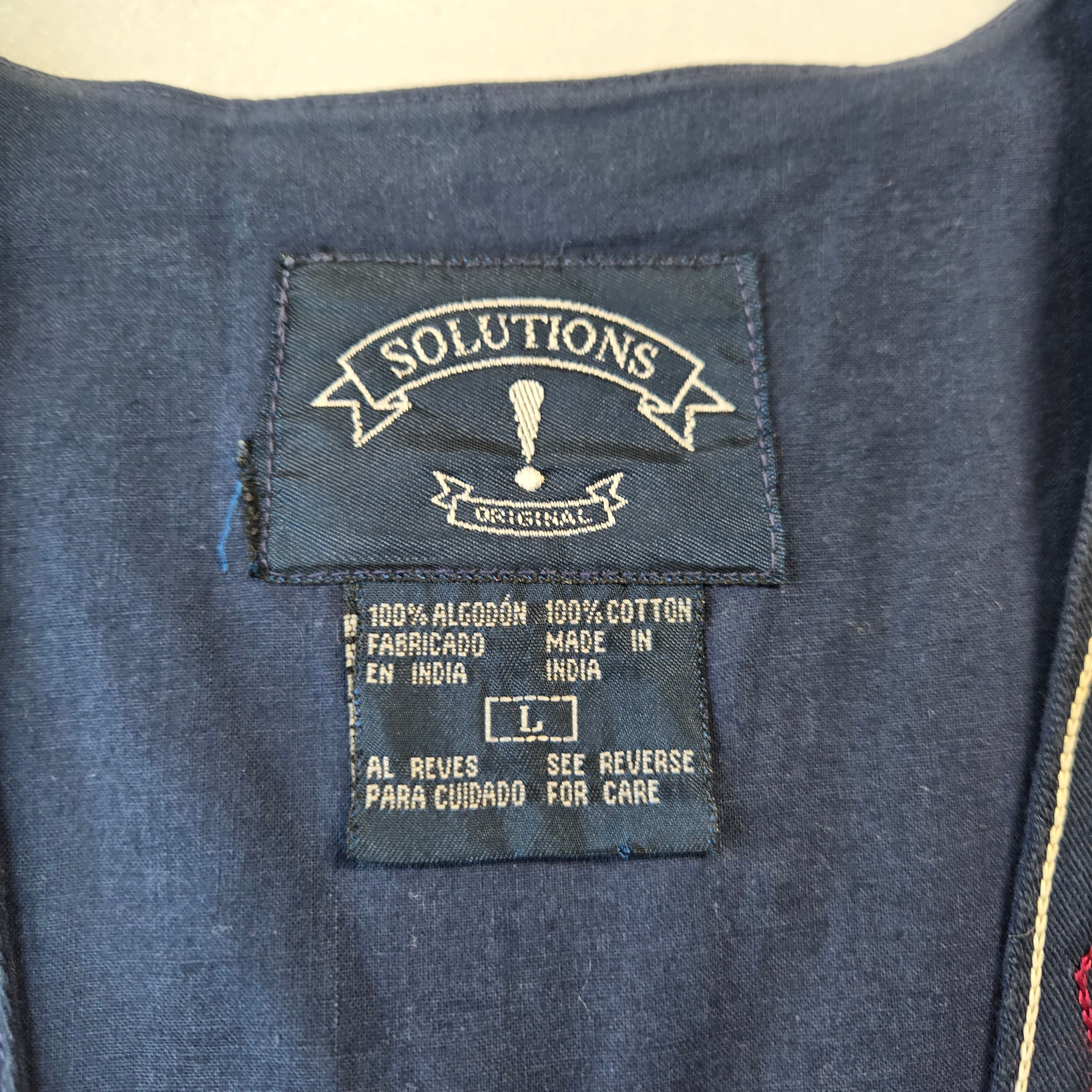 Solutions Embroidered Vest Size L 100% Cotton - Thumbnail 8