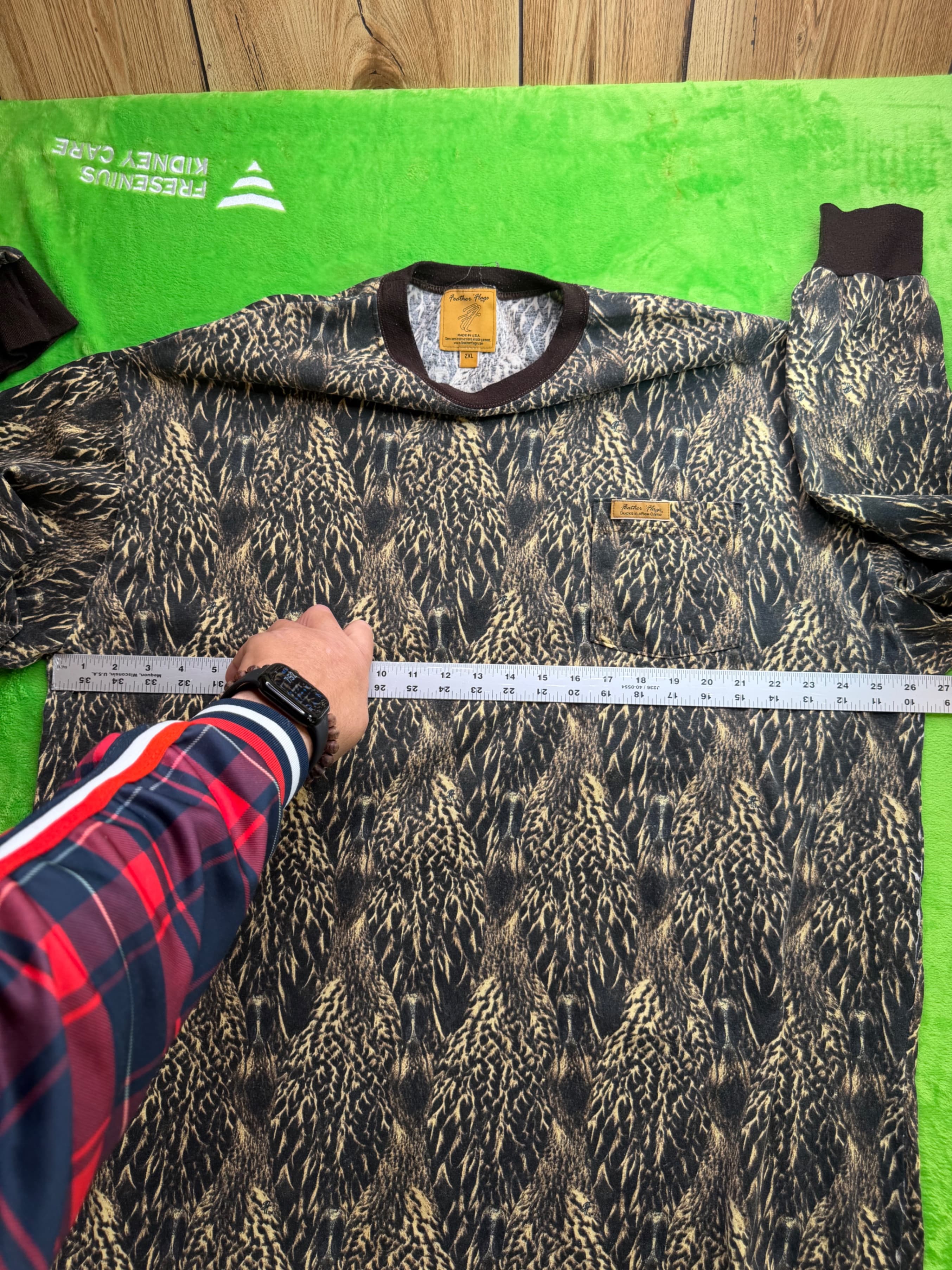Vtg Feather Flage Ducks in a Row Camo LS Shirt Mens 2XL USA - Thumbnail 6