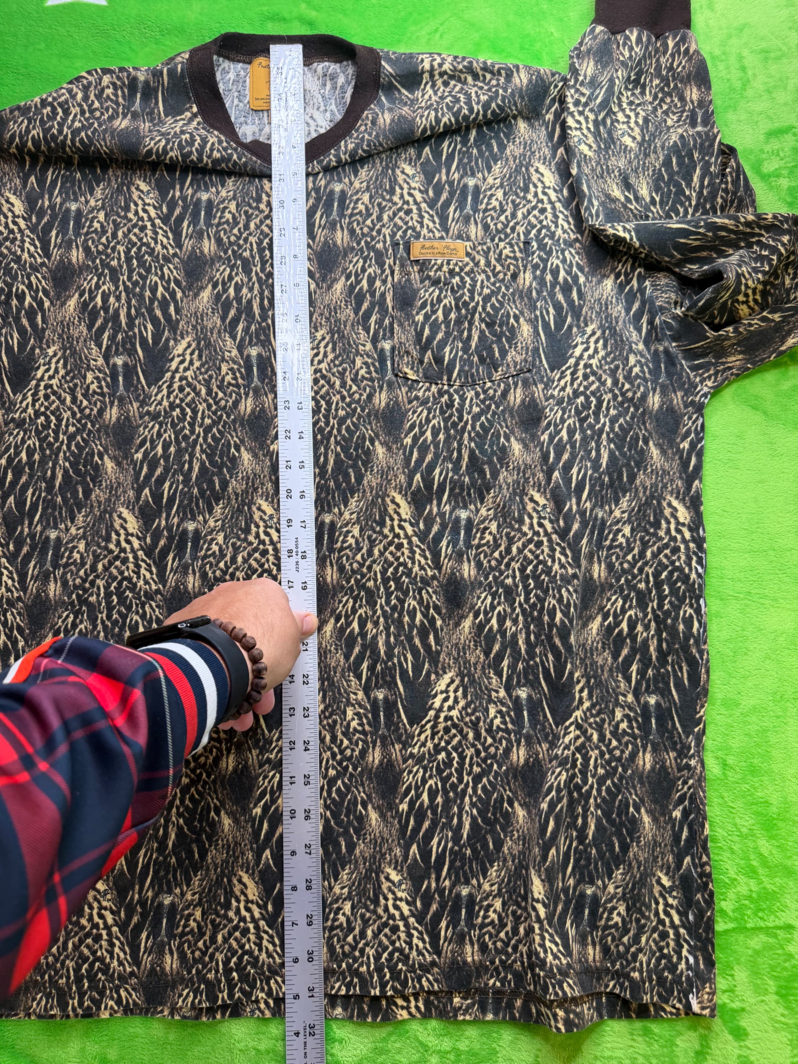Vtg Feather Flage Ducks in a Row Camo LS Shirt Mens 2XL USA - Thumbnail 7