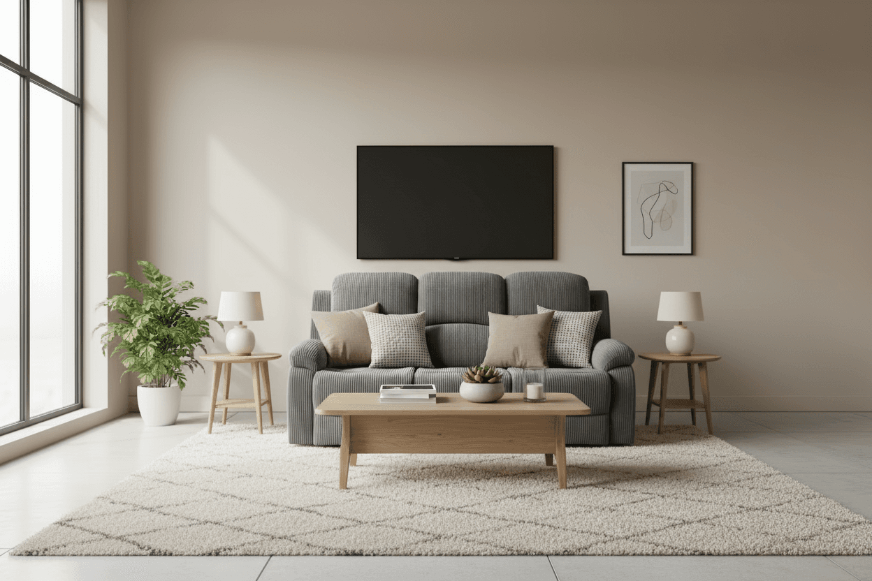Green 3 Seater Corduroy Power Recliner Sofa Couch FFE-1292 - Thumbnail 2