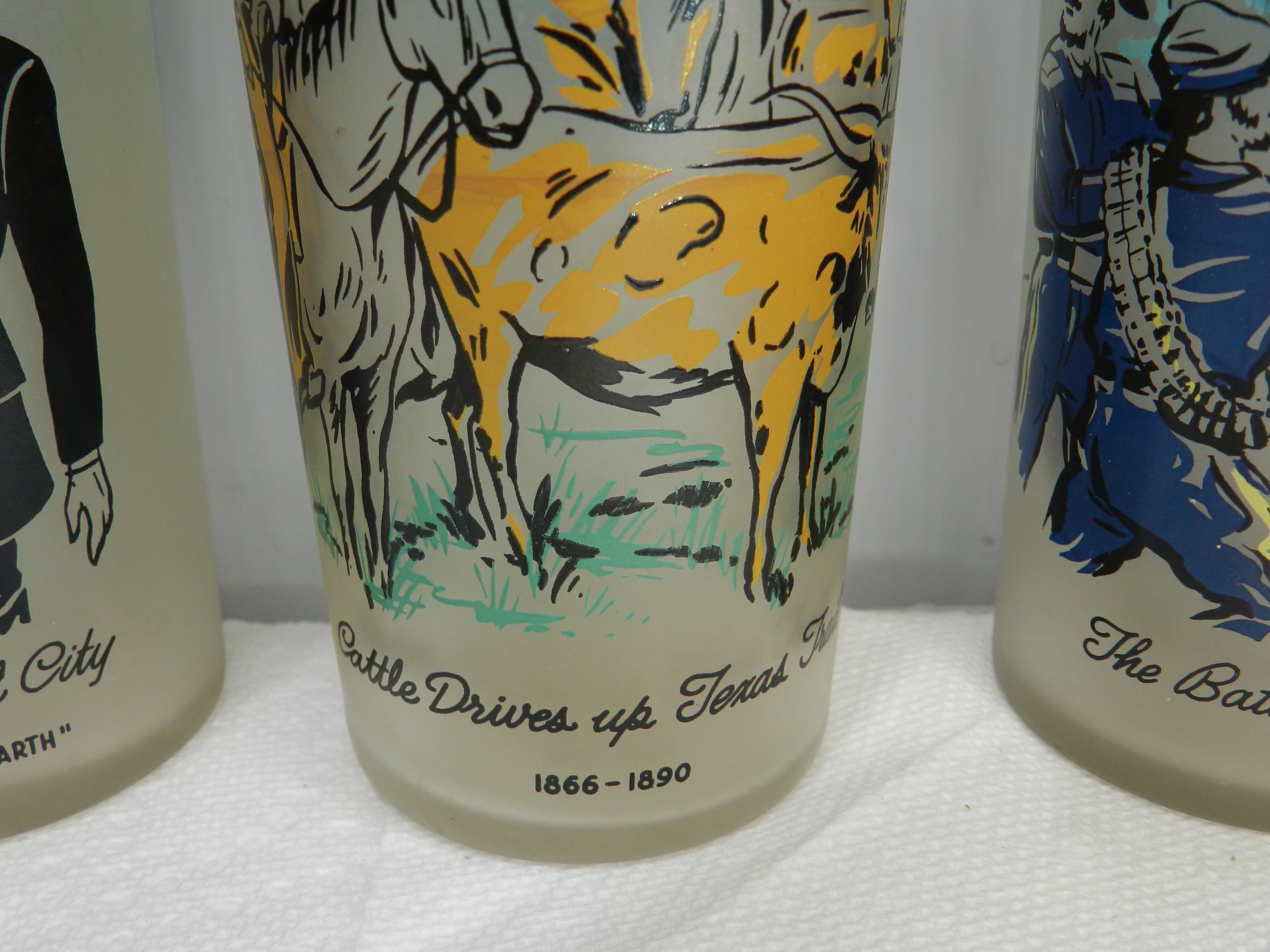 Vintage Libby's Frosted Tumblers 1959 Rush to the Rockies Commemorative Set M90S - Thumbnail 8